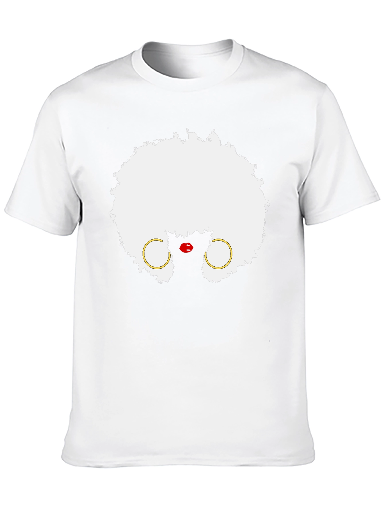 Afro Diva Graphic Tee - Black Cotton T-Shirt