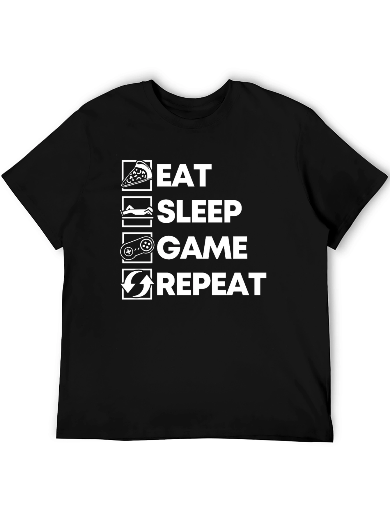 Eat Sleep Game Repeat T-Shirt | Gamer Life Tee
