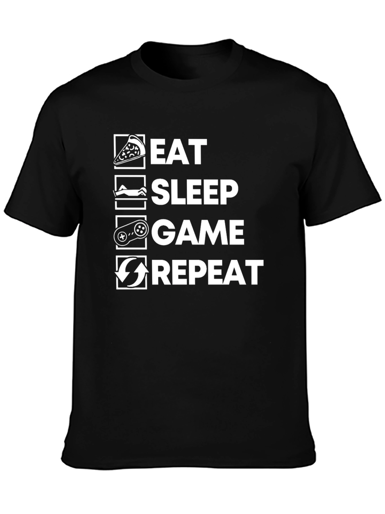 Eat Sleep Game Repeat T-Shirt | Gamer Life Tee