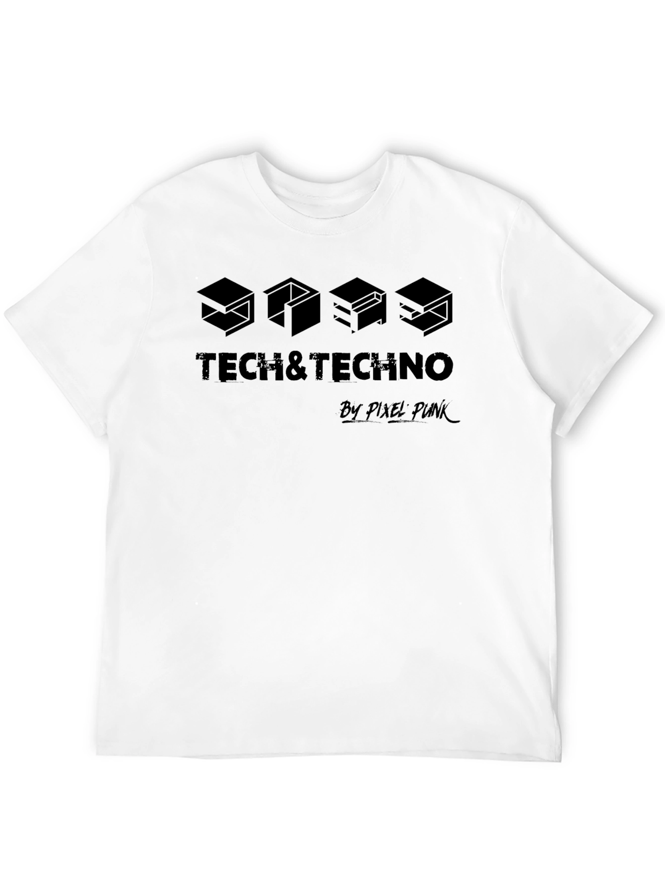 Tech & Techno Pixel Punk Black T-Shirt