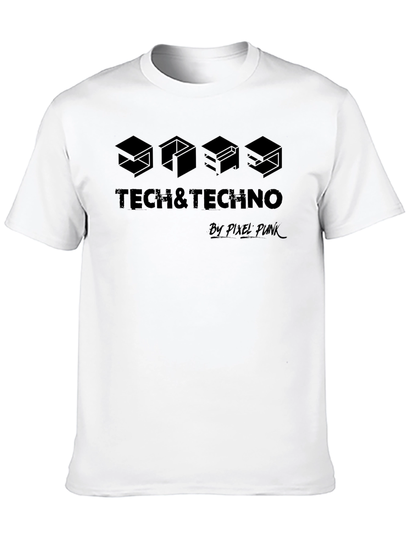 Tech & Techno Pixel Punk Black T-Shirt
