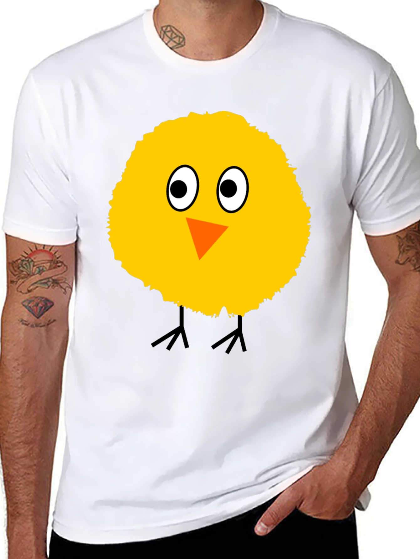 Cute Chick Graphic Tee - Unisex Black T-Shirt
