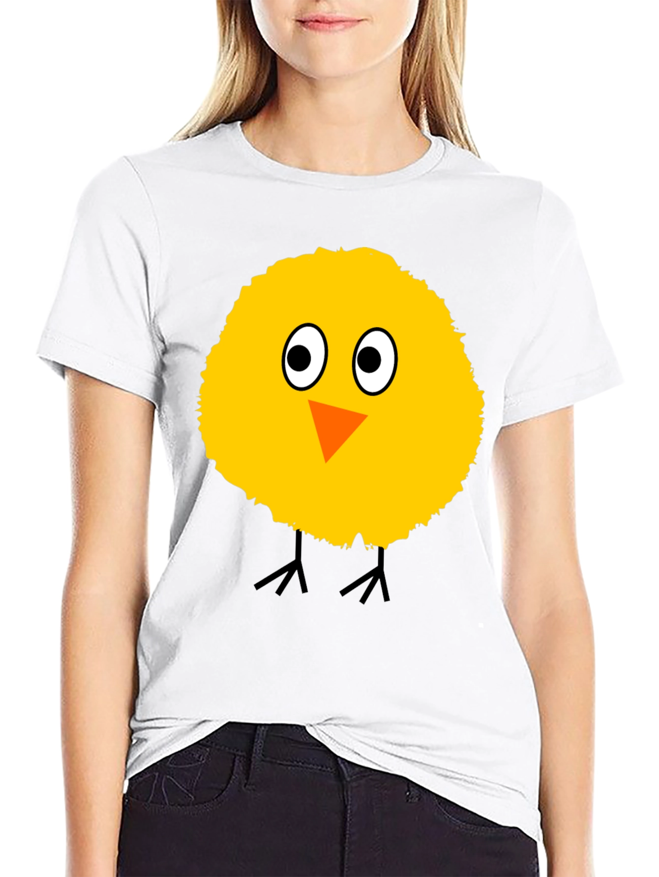Cute Chick Graphic Tee - Unisex Black T-Shirt
