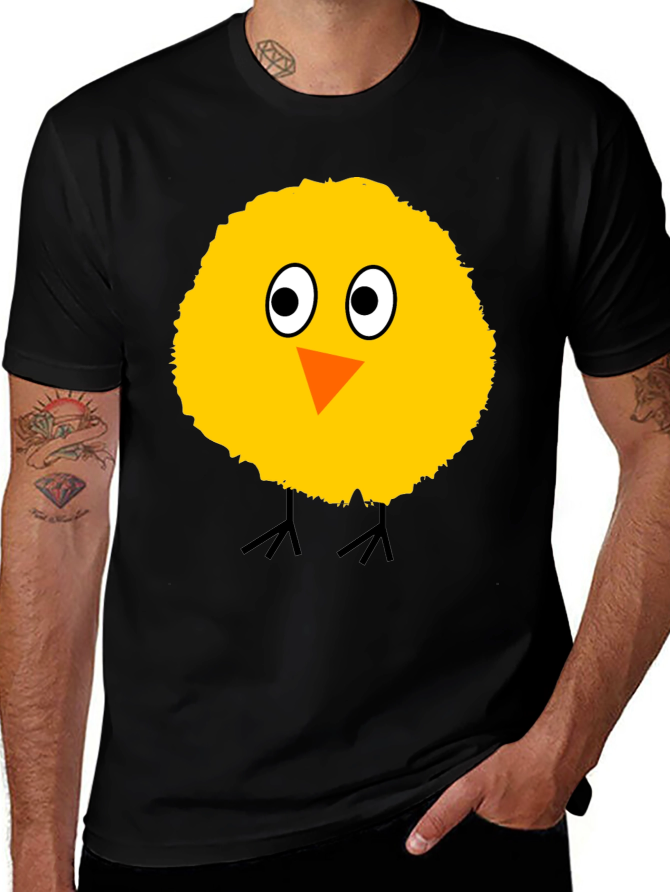 Cute Chick Graphic Tee - Unisex Black T-Shirt