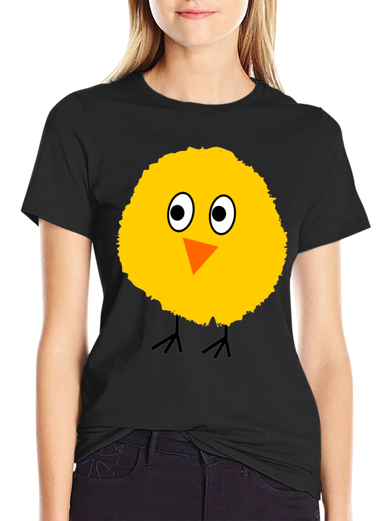 Cute Chick Graphic Tee - Unisex Black T-Shirt