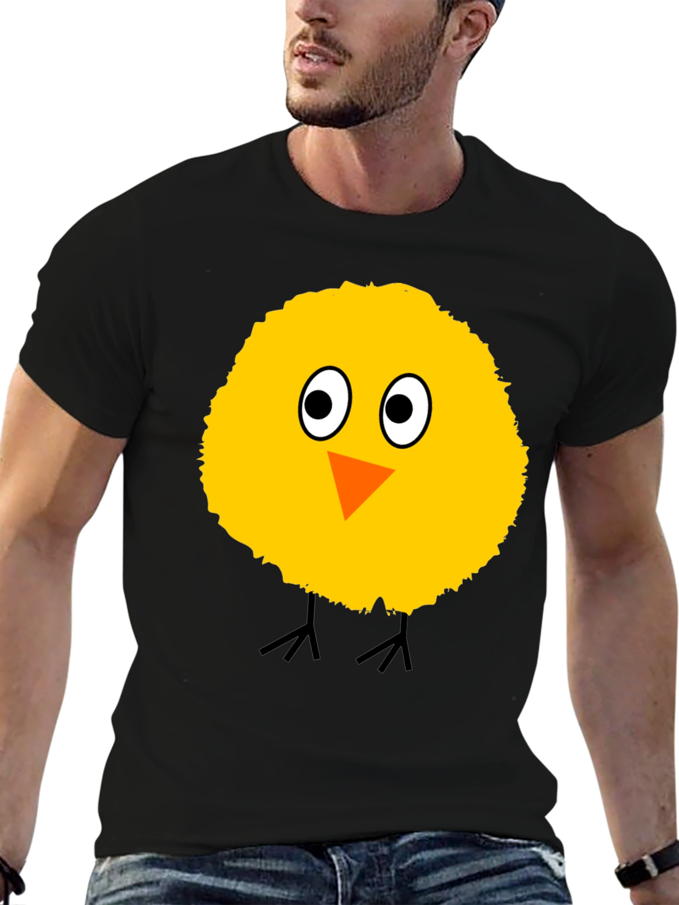Cute Chick Graphic Tee - Unisex Black T-Shirt