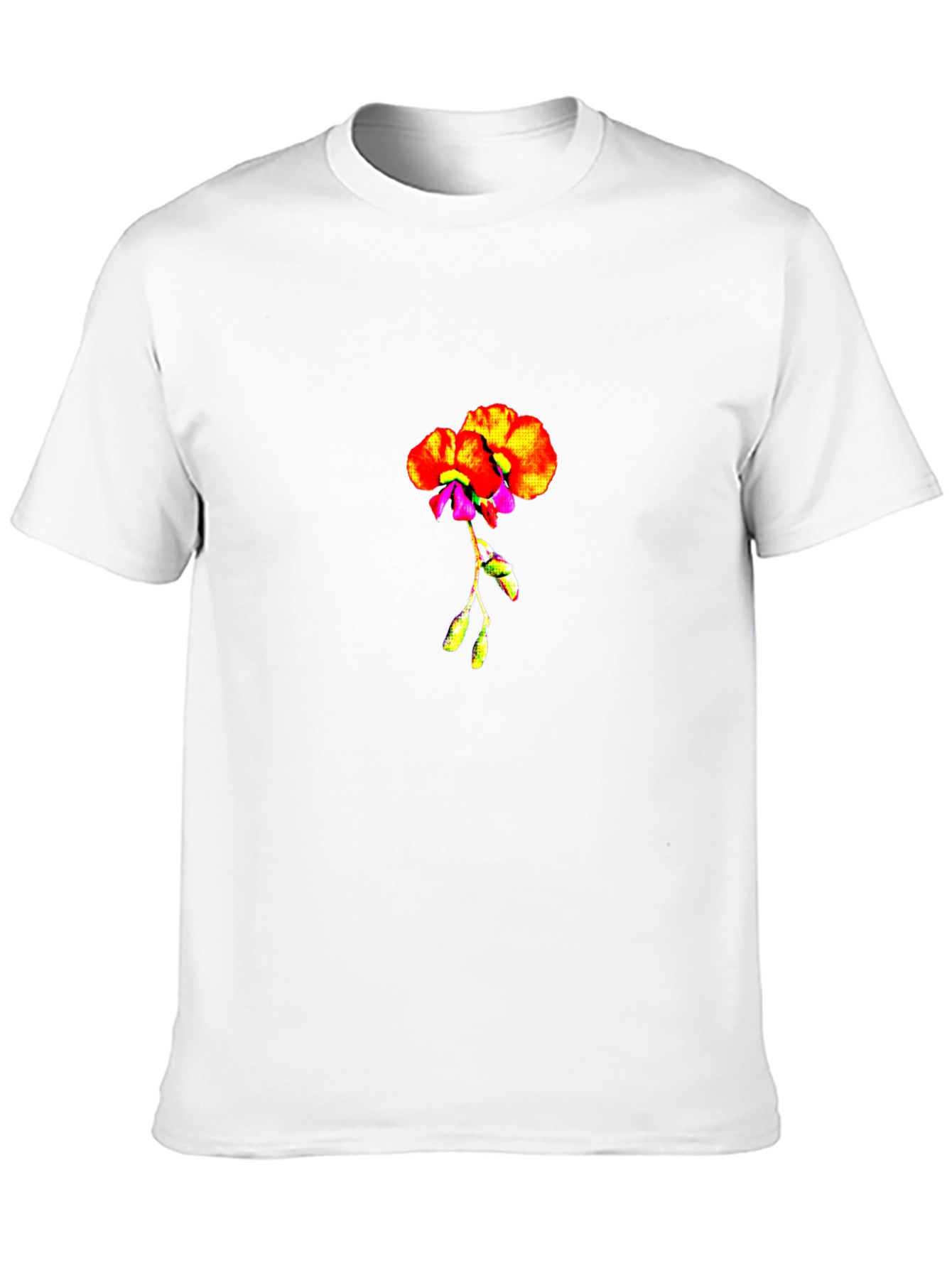Floral Print Crew Neck Tee