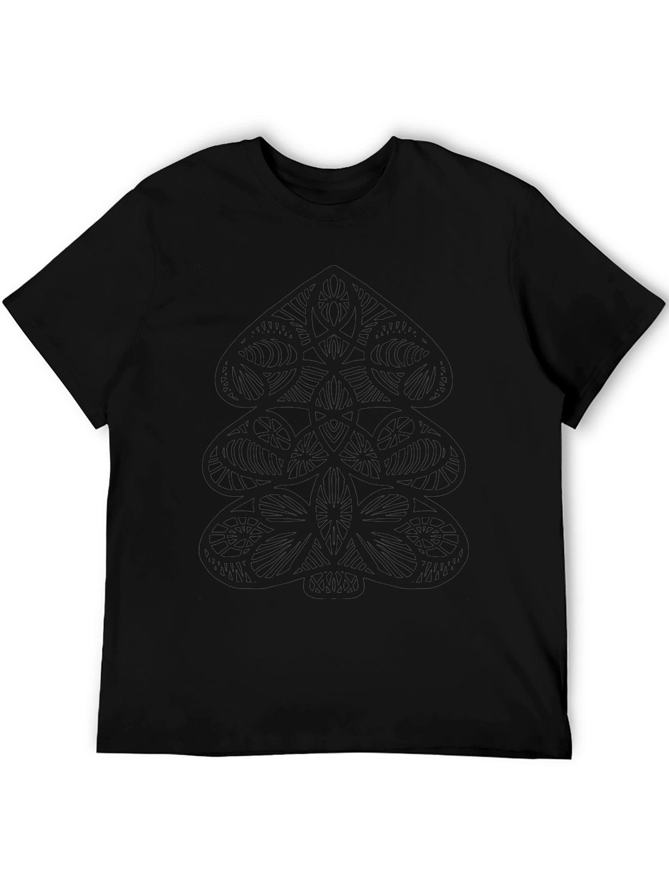Abstract Spade Graphic Black T-Shirt