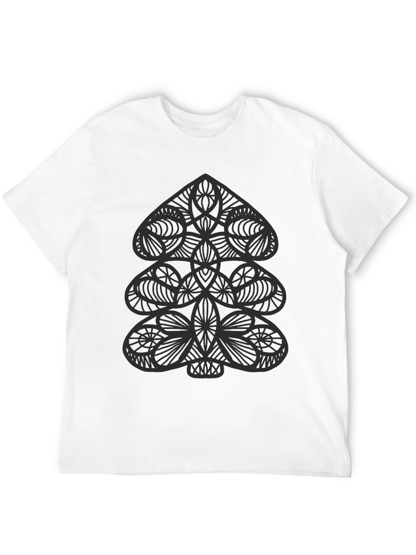 Abstract Spade Graphic Black T-Shirt