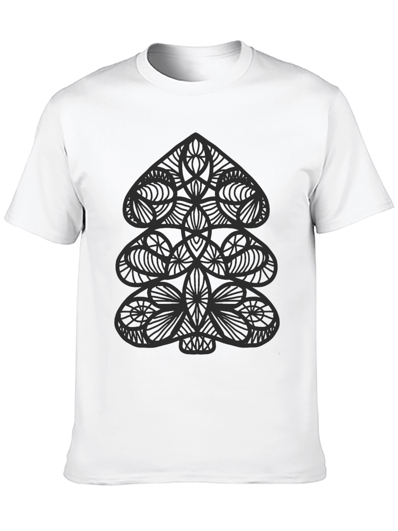 Abstract Spade Graphic Black T-Shirt