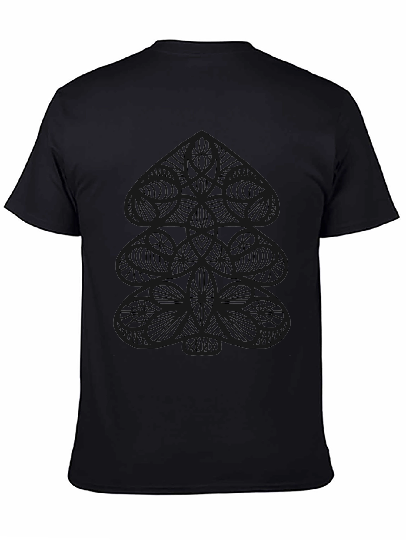 Abstract Spade Graphic Black T-Shirt