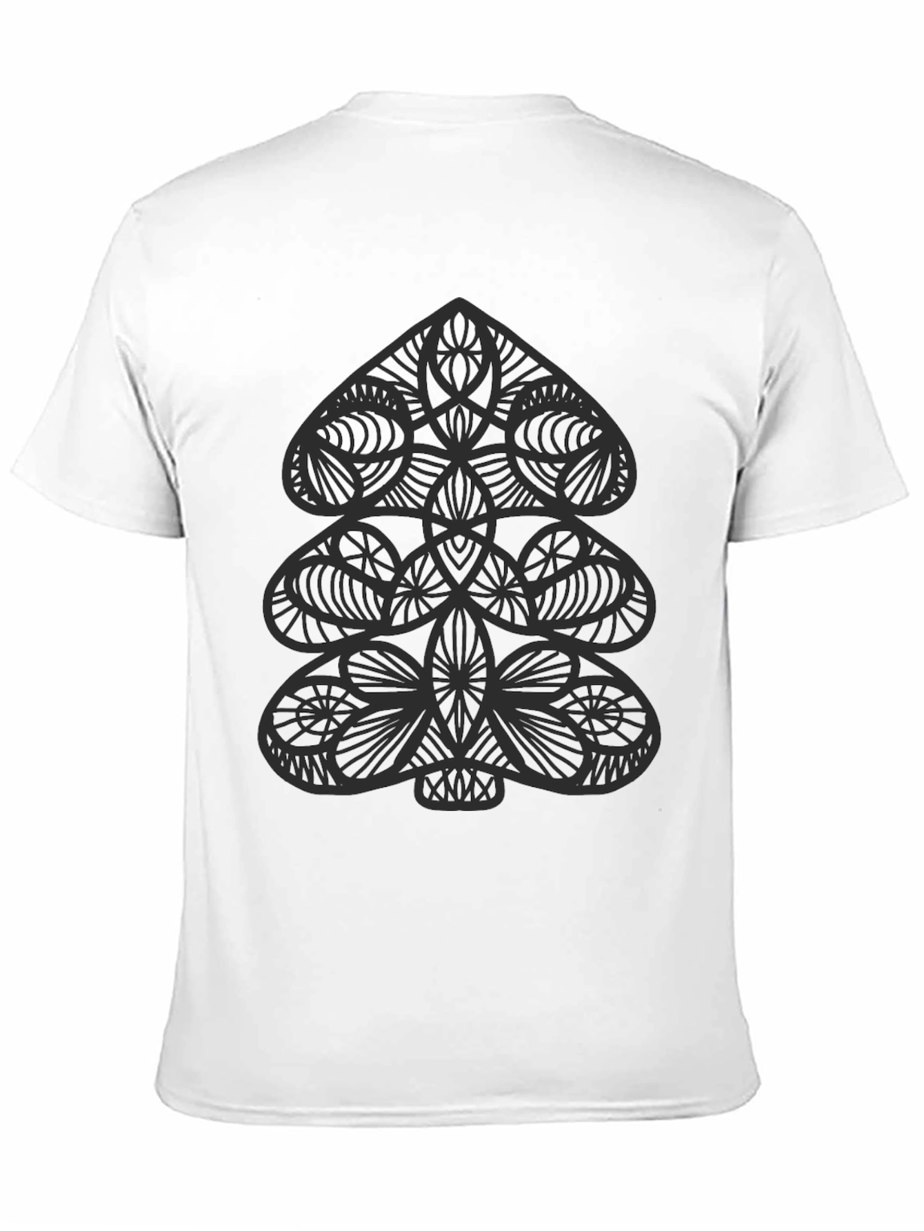 Abstract Spade Graphic Black T-Shirt