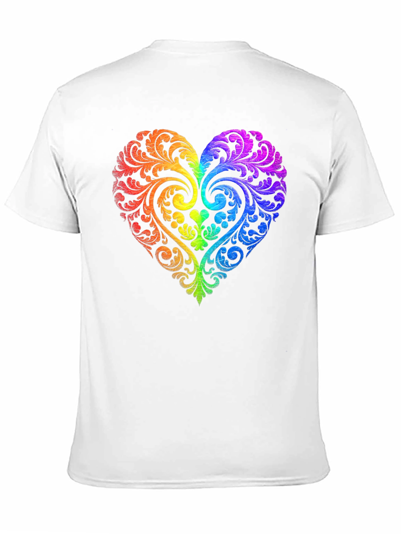 Rainbow Heart Graphic Tee - Love & Pride Shirt