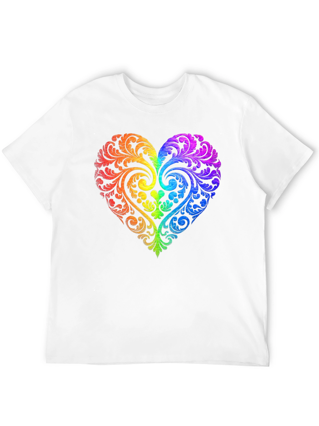 Rainbow Heart Graphic Tee - Love & Pride Shirt