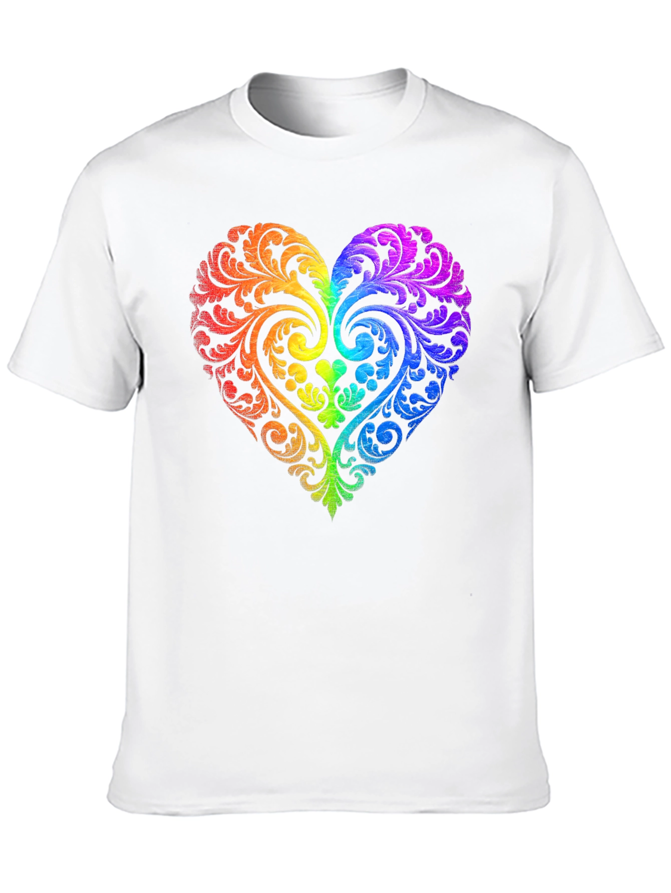 Rainbow Heart Graphic Tee - Love & Pride Shirt