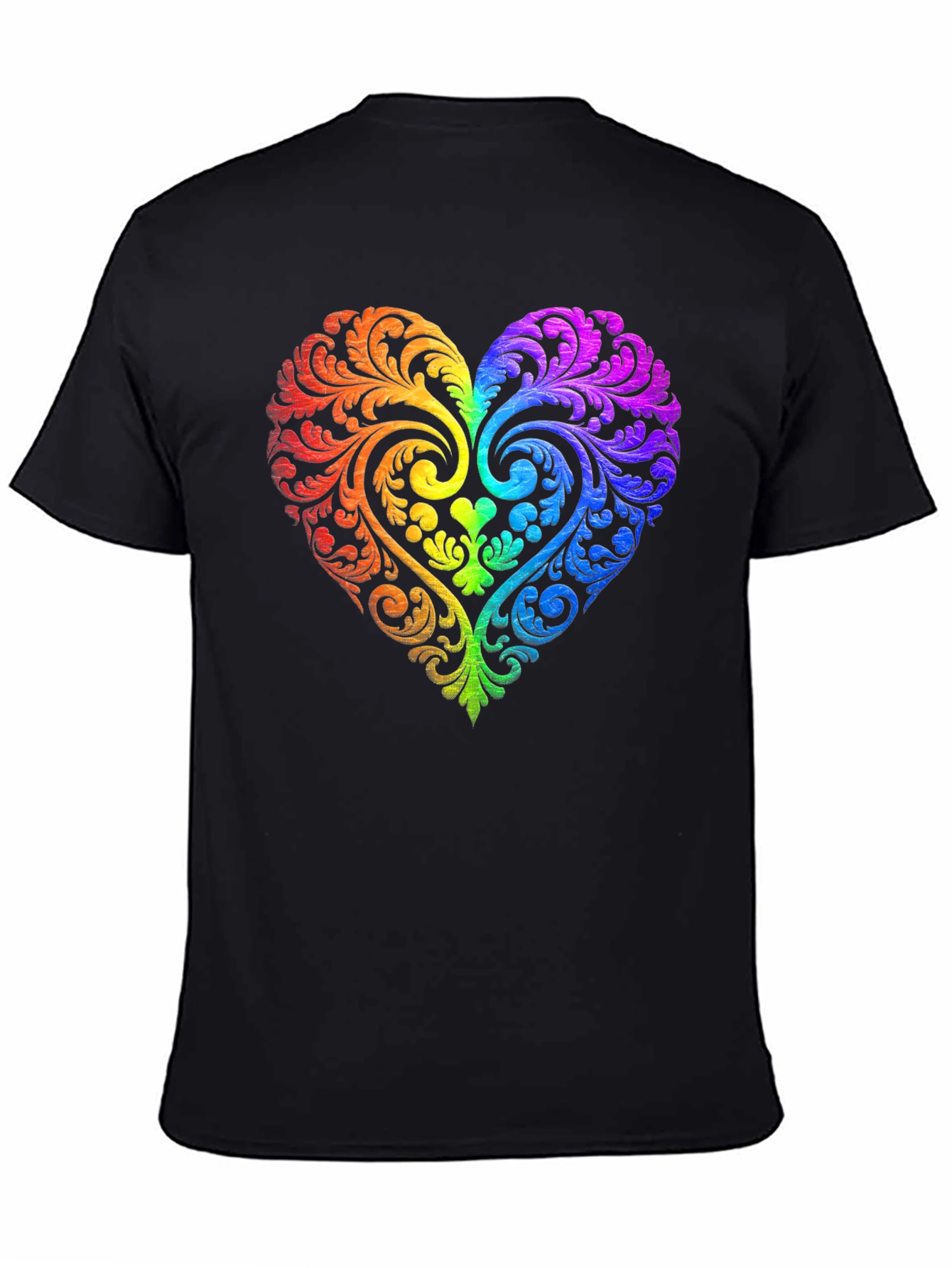 Rainbow Heart Graphic Tee - Love & Pride Shirt