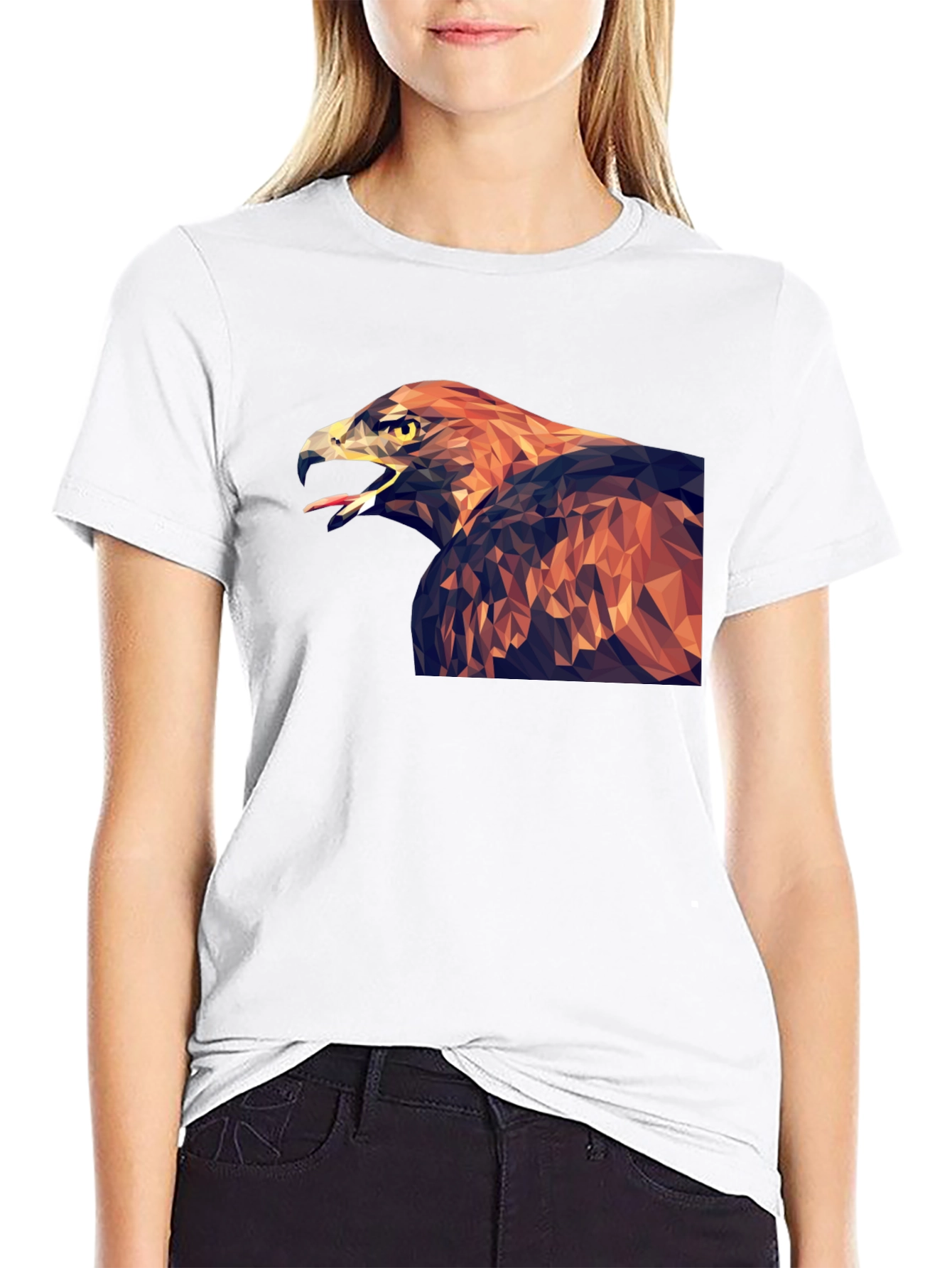 Geometric Eagle Graphic T-Shirt