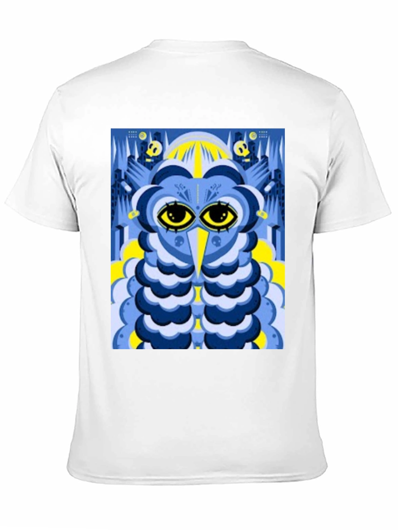 Abstract Owl Graphic Tee - Black Unisex T-Shirt