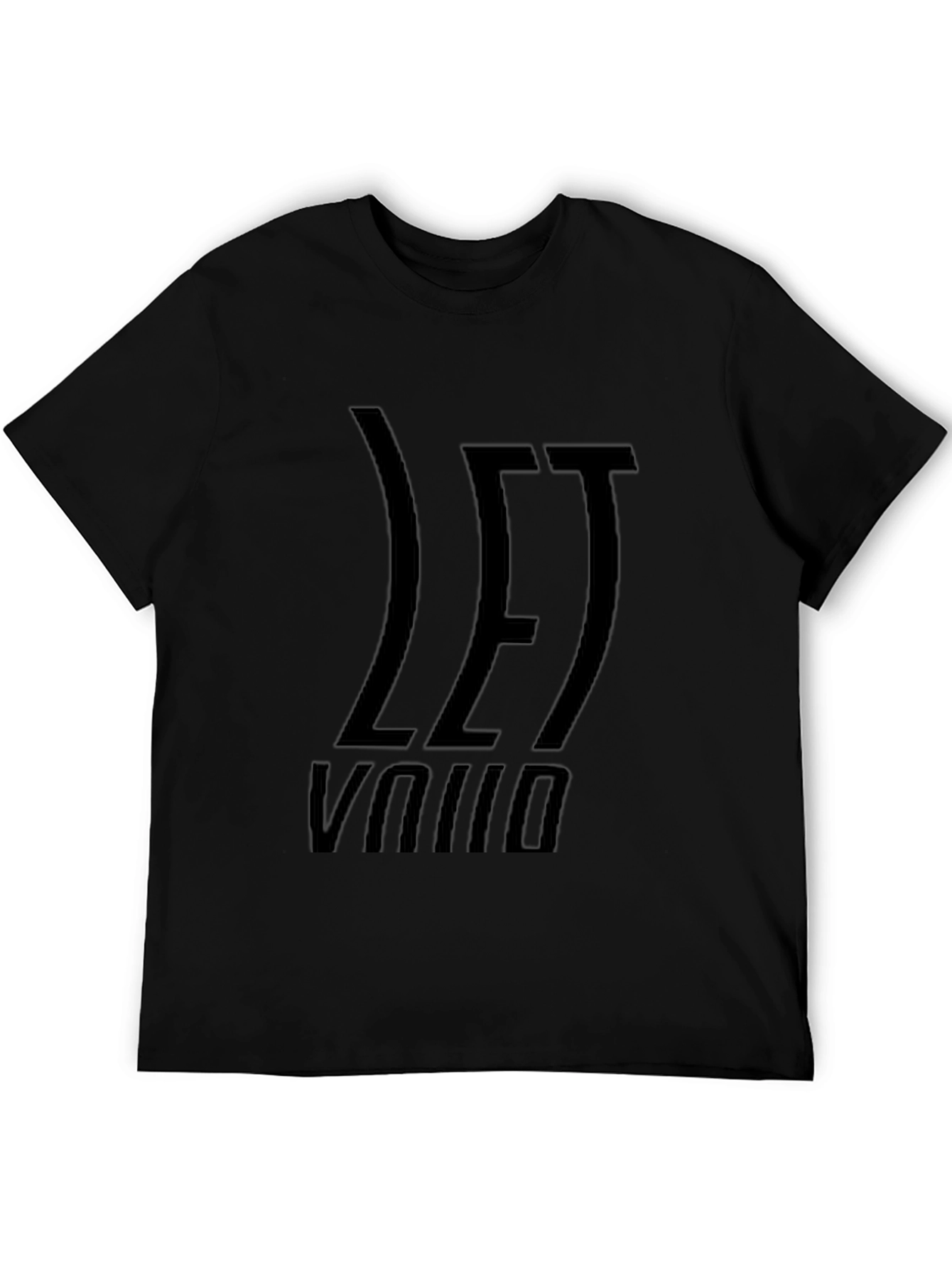 Let Void Black Graphic Tee - Modern Style