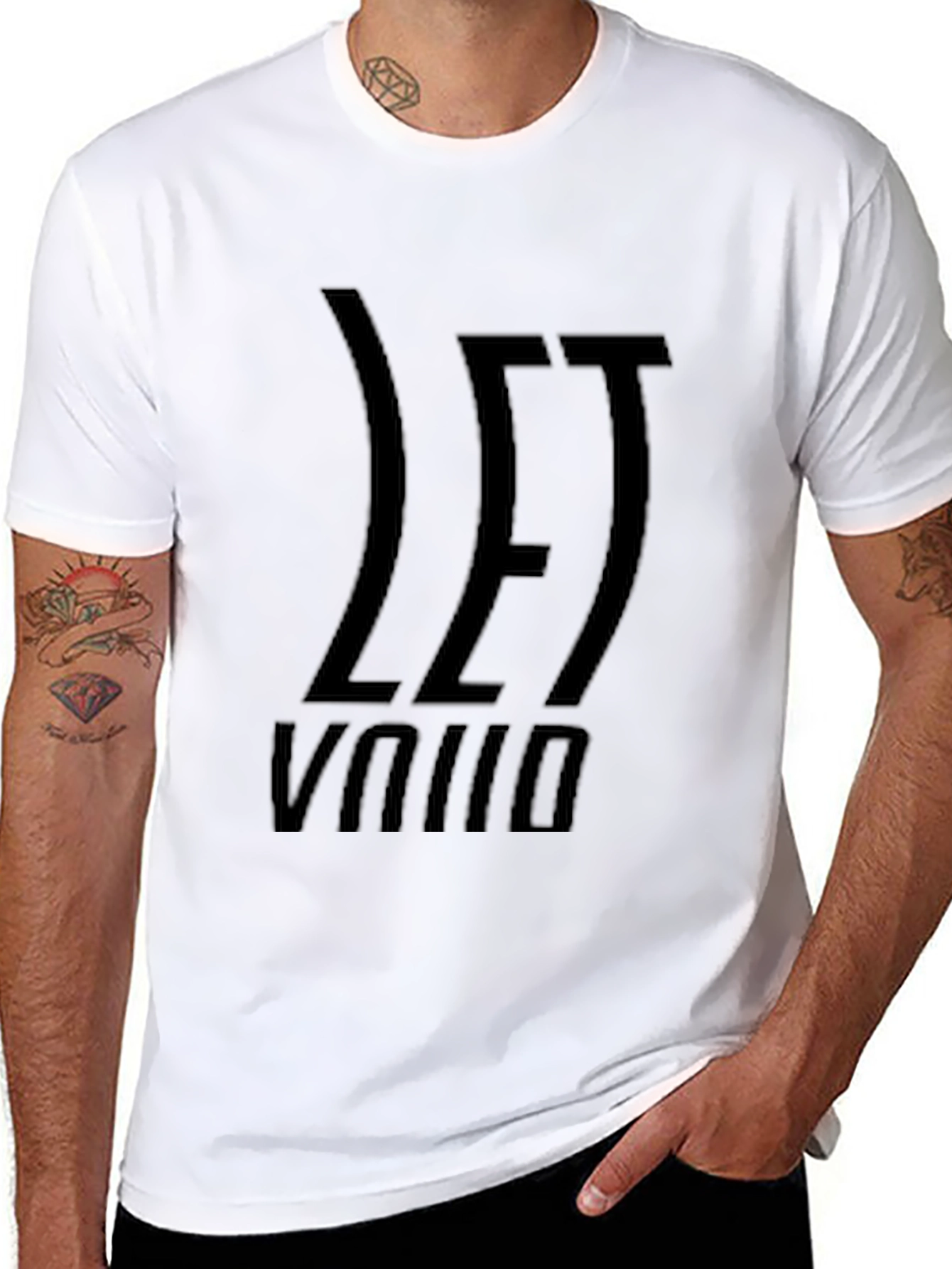 Let Void Black Graphic Tee - Modern Style