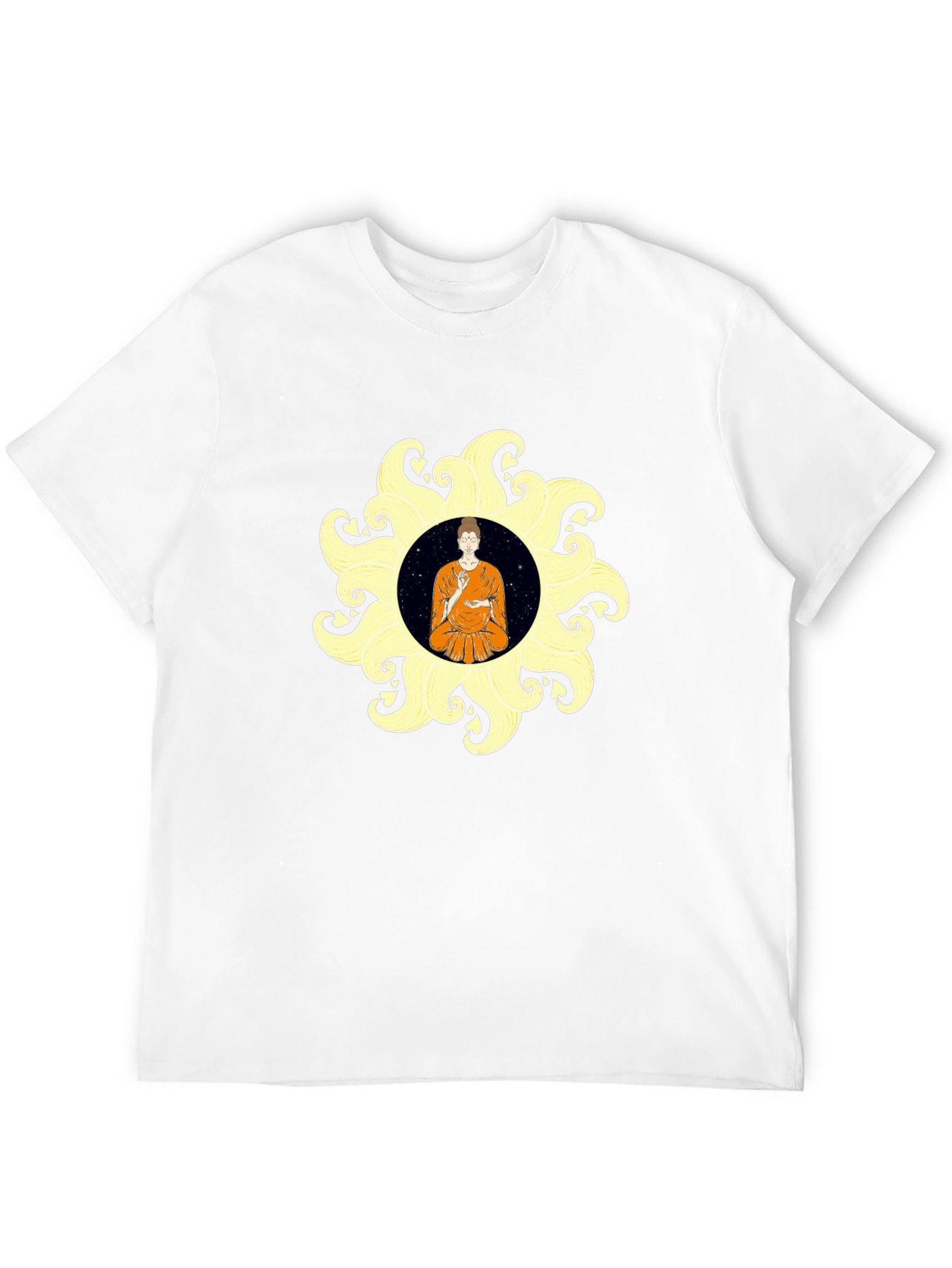 Buddha Mandala Black T-Shirt Spiritual Graphic Tee