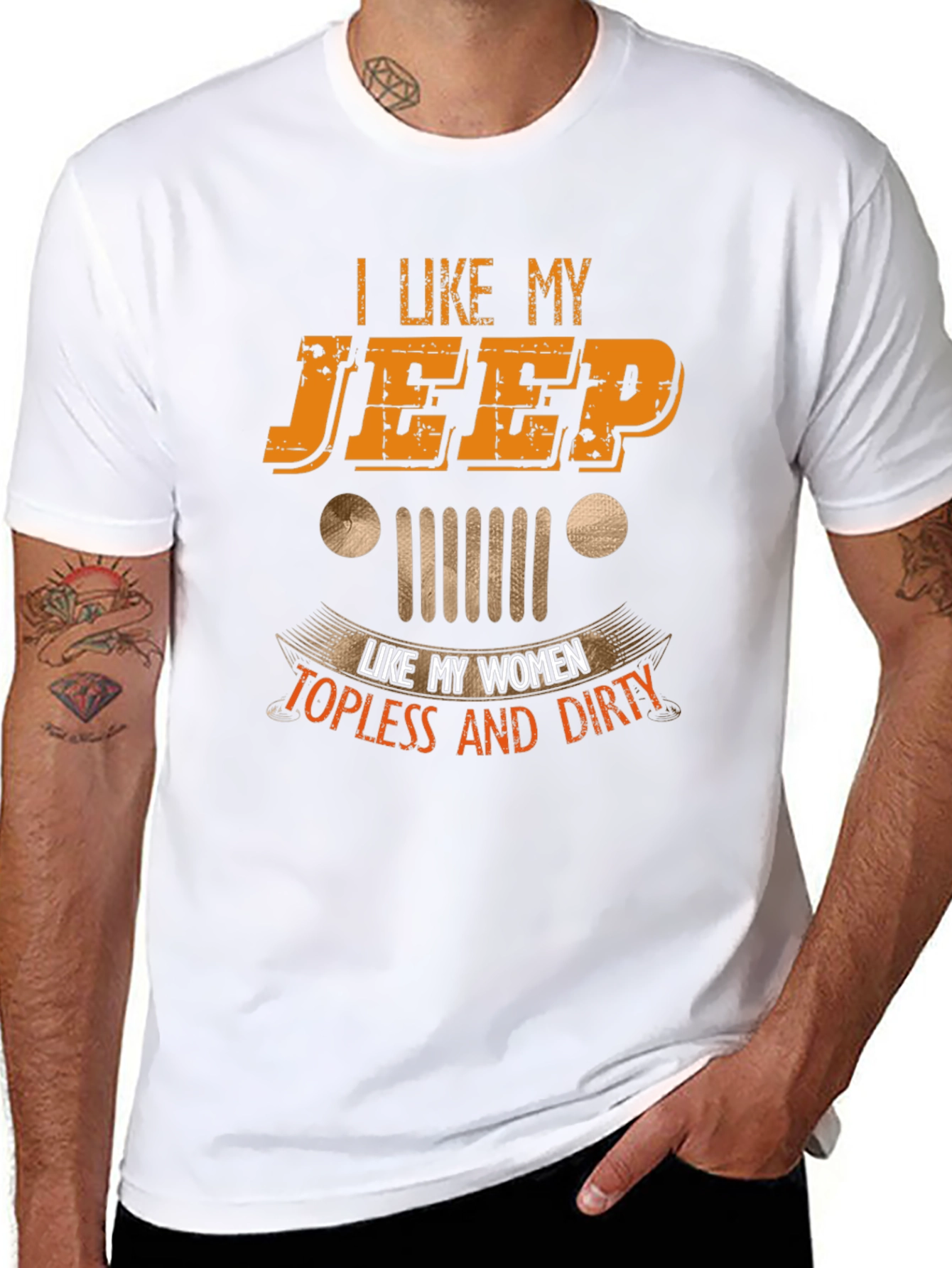I Like My Jeep Topless and Dirty Graphic Tee