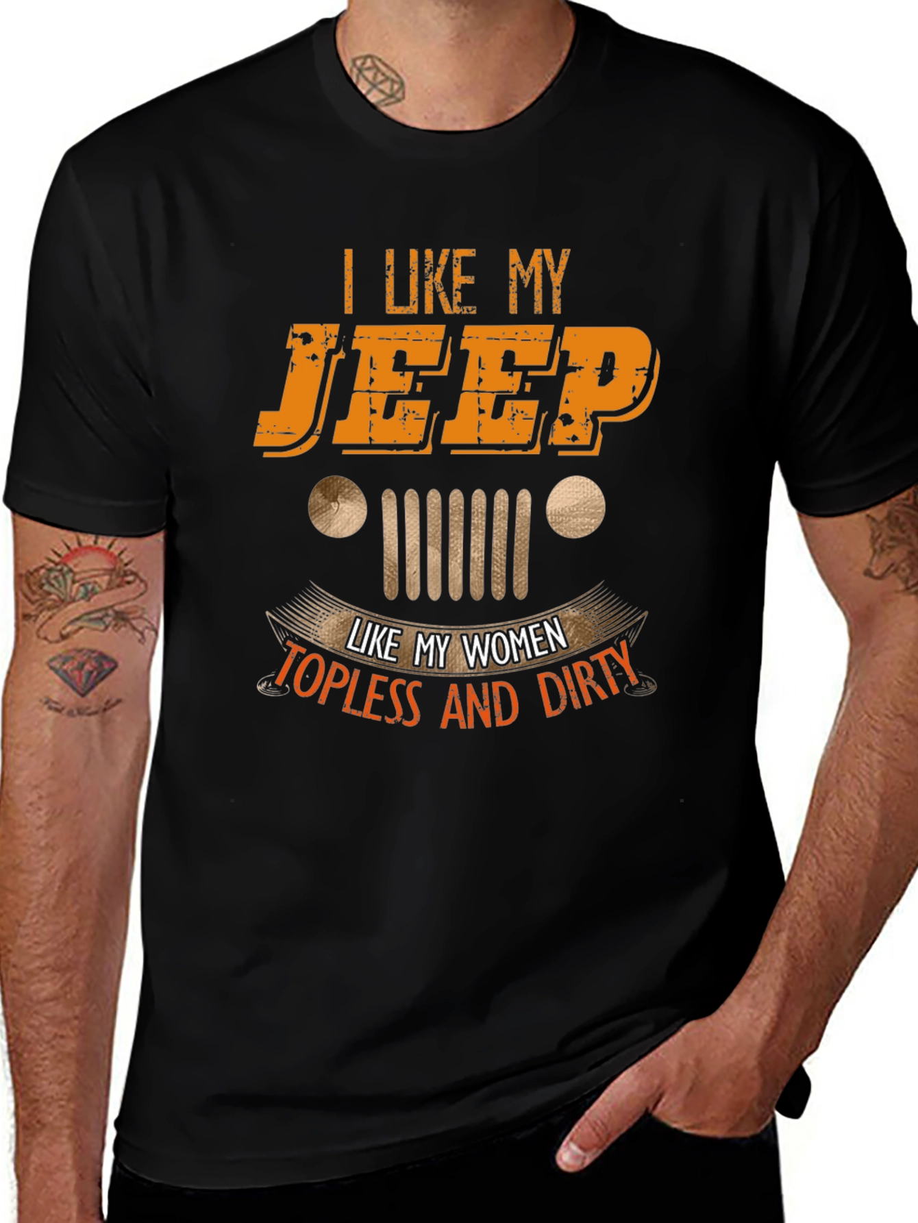 I Like My Jeep Topless and Dirty Graphic Tee