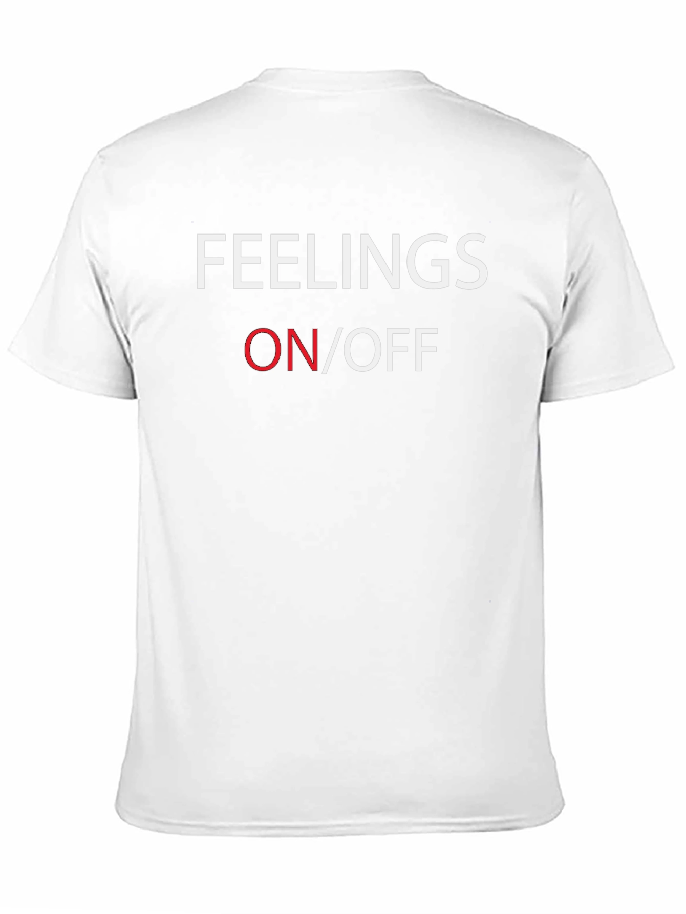 Feelings On/Off Black Cotton Graphic Tee