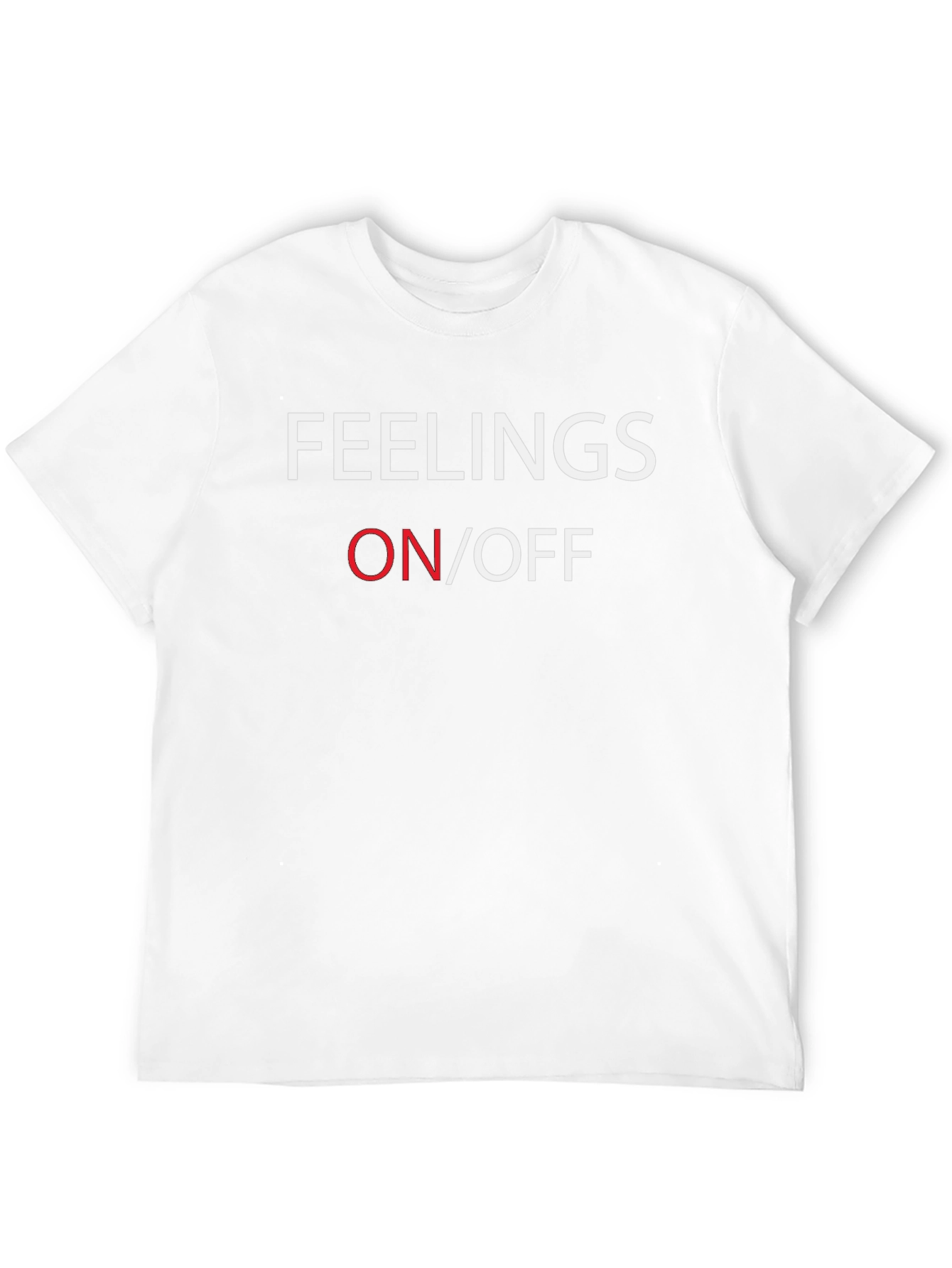 Feelings On/Off Black Cotton Graphic Tee