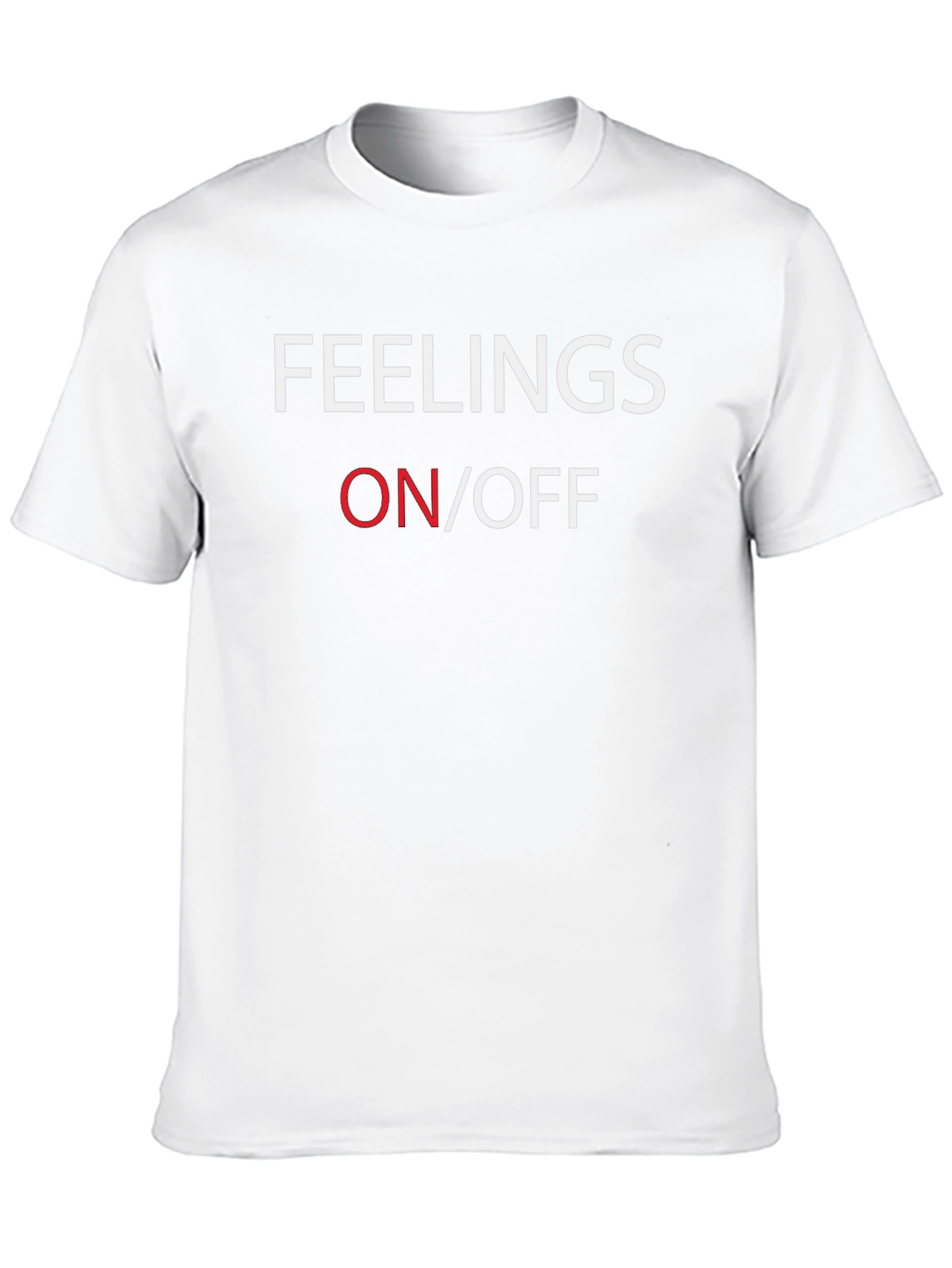 Feelings On/Off Black Cotton Graphic Tee