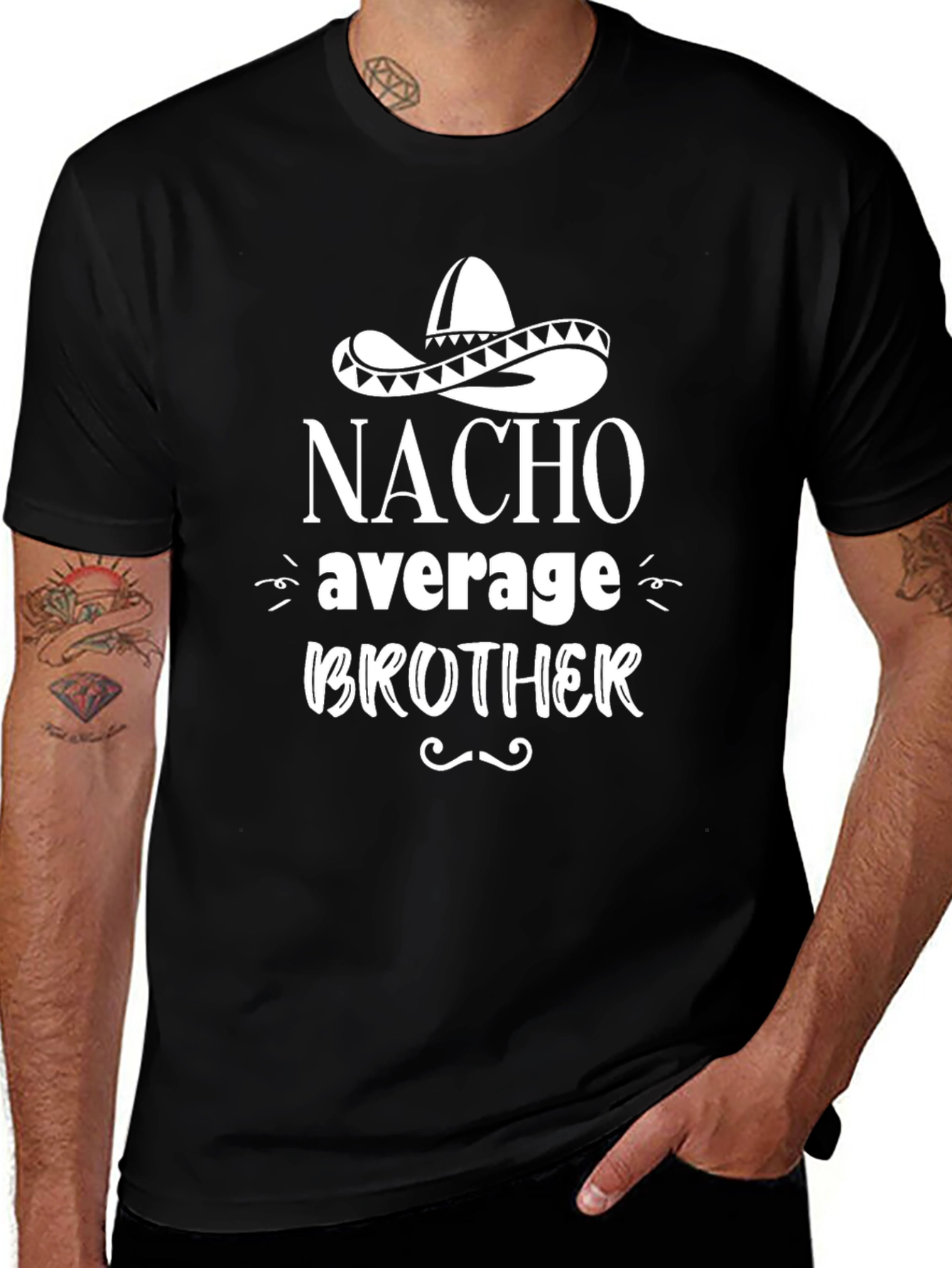 Nacho Average Brother Graphic T-Shirt - Fun Novelty Tee