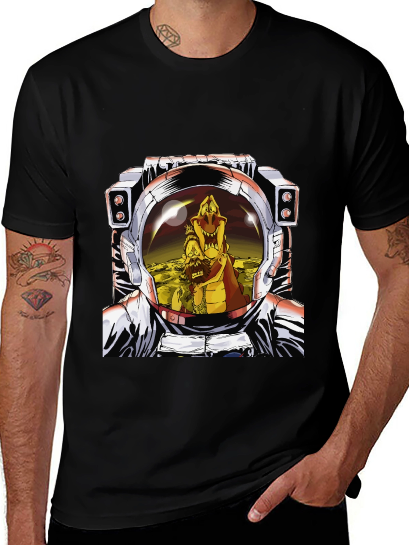 Astronaut Reflective Print Graphic Tee
