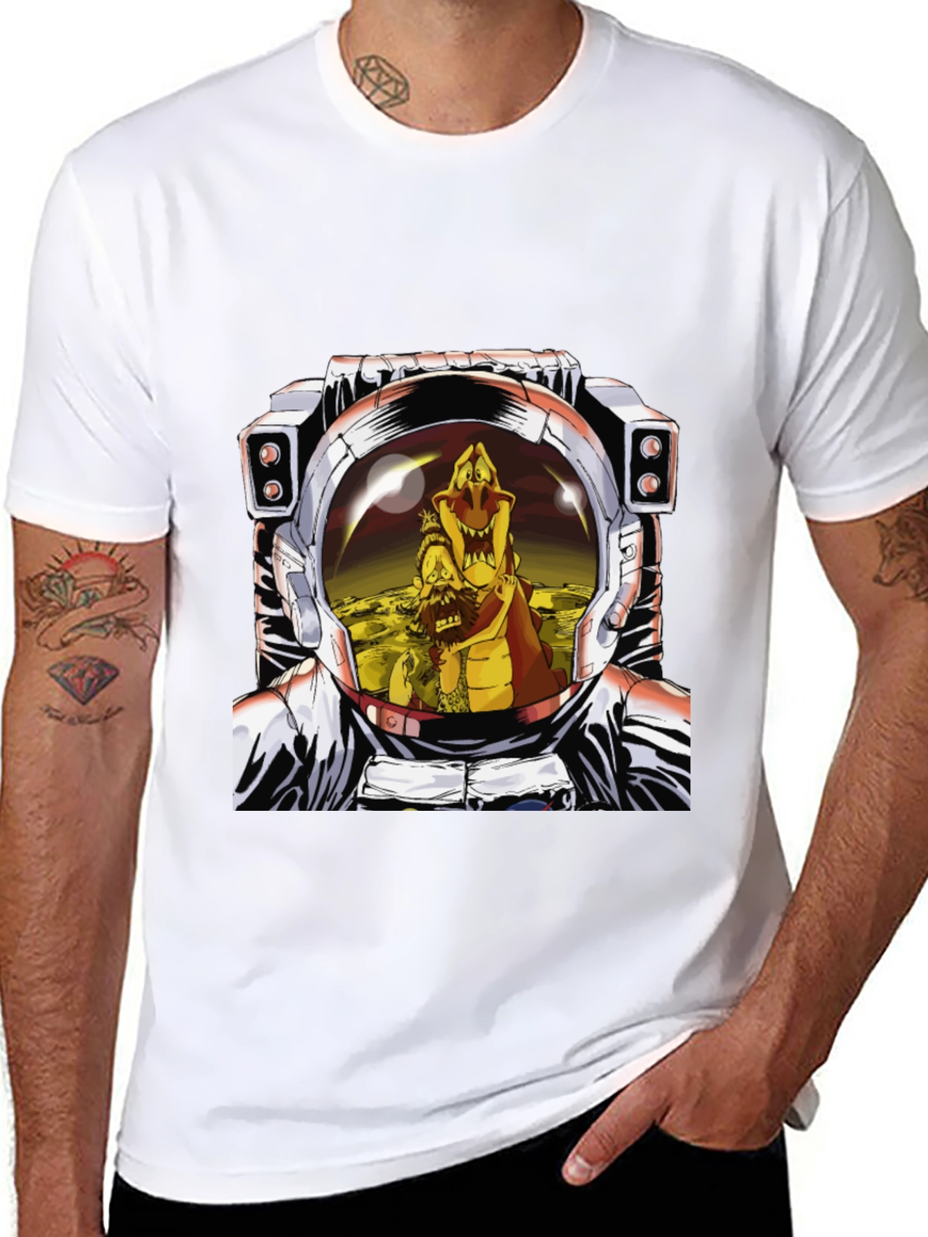 Astronaut Reflective Print Graphic Tee