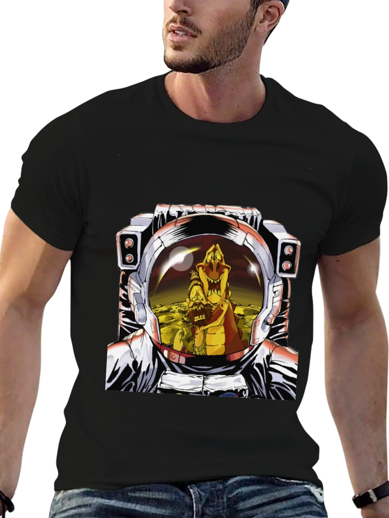 Astronaut Reflective Print Graphic Tee