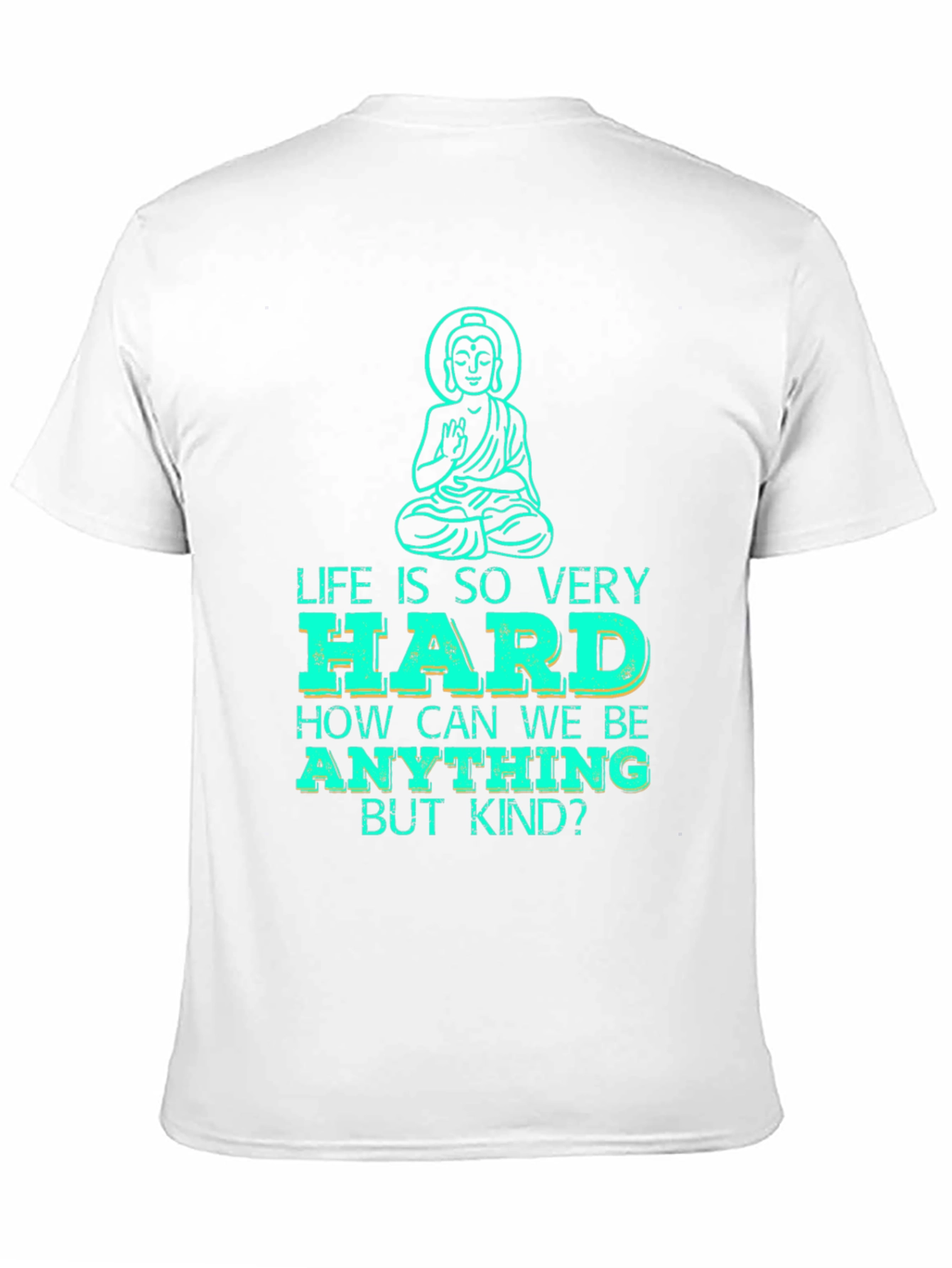 Inspirational Quote Buddha Graphic Tee - Black