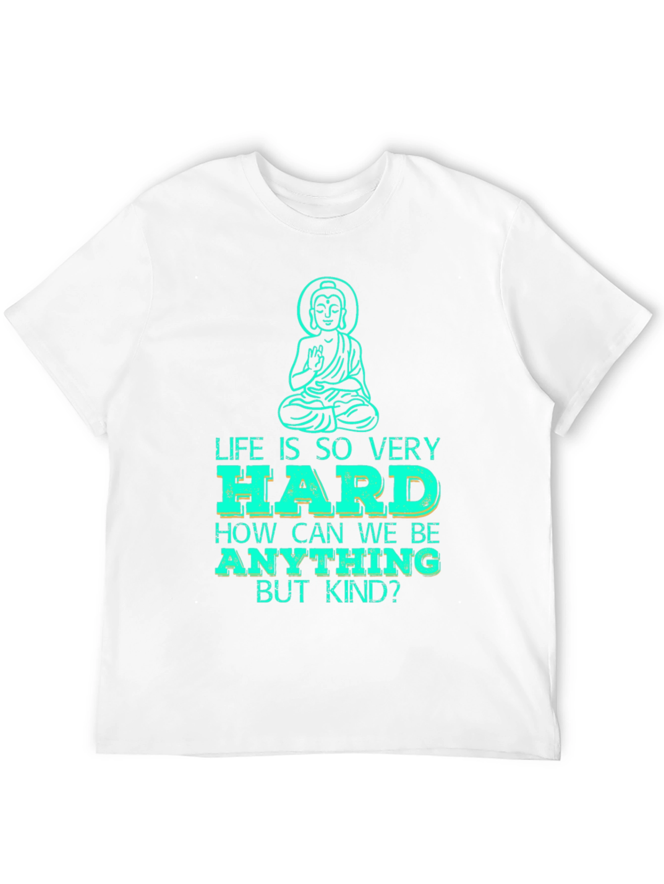 Inspirational Quote Buddha Graphic Tee - Black