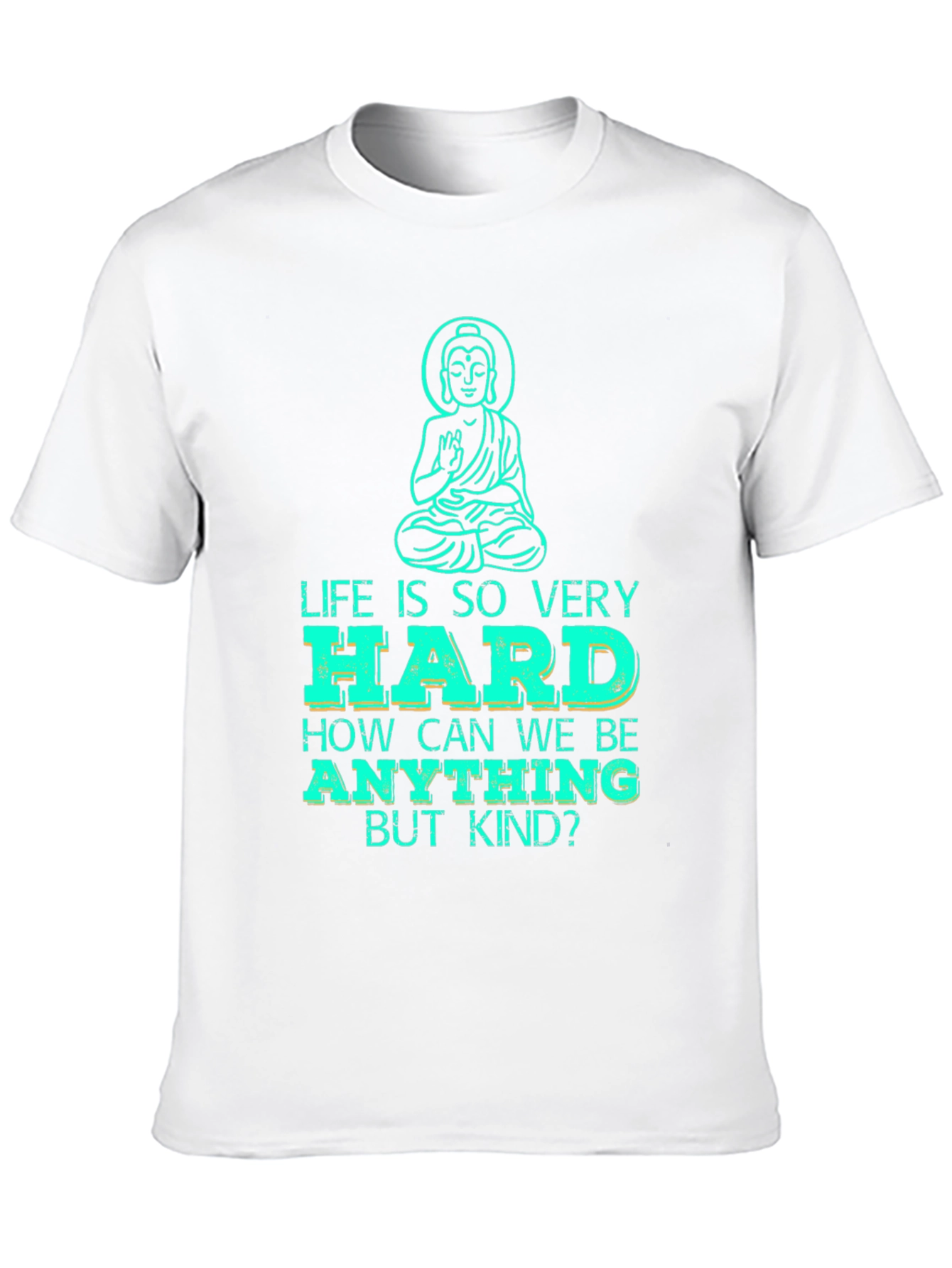 Inspirational Quote Buddha Graphic Tee - Black