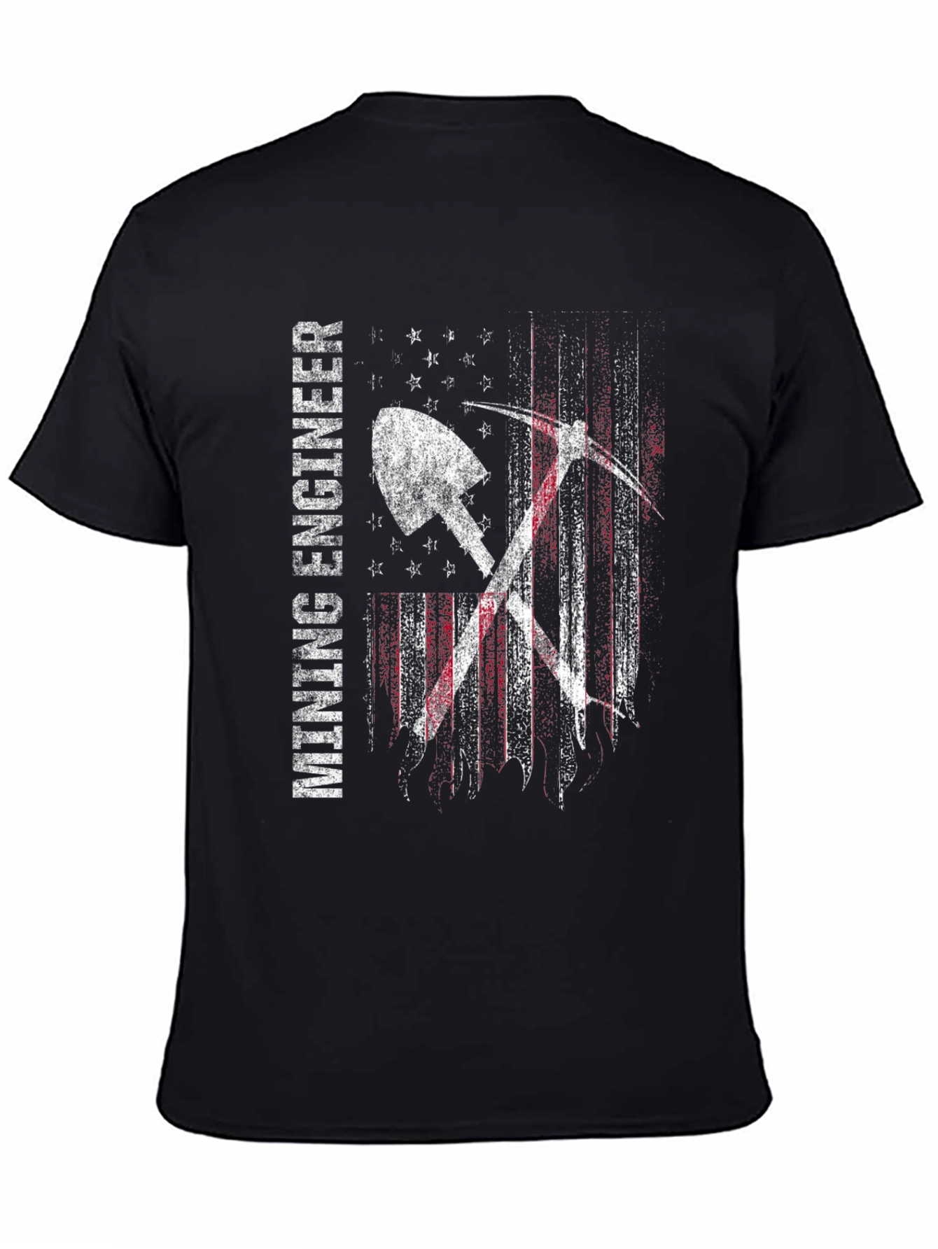 Mining Engineer American Flag T-Shirt