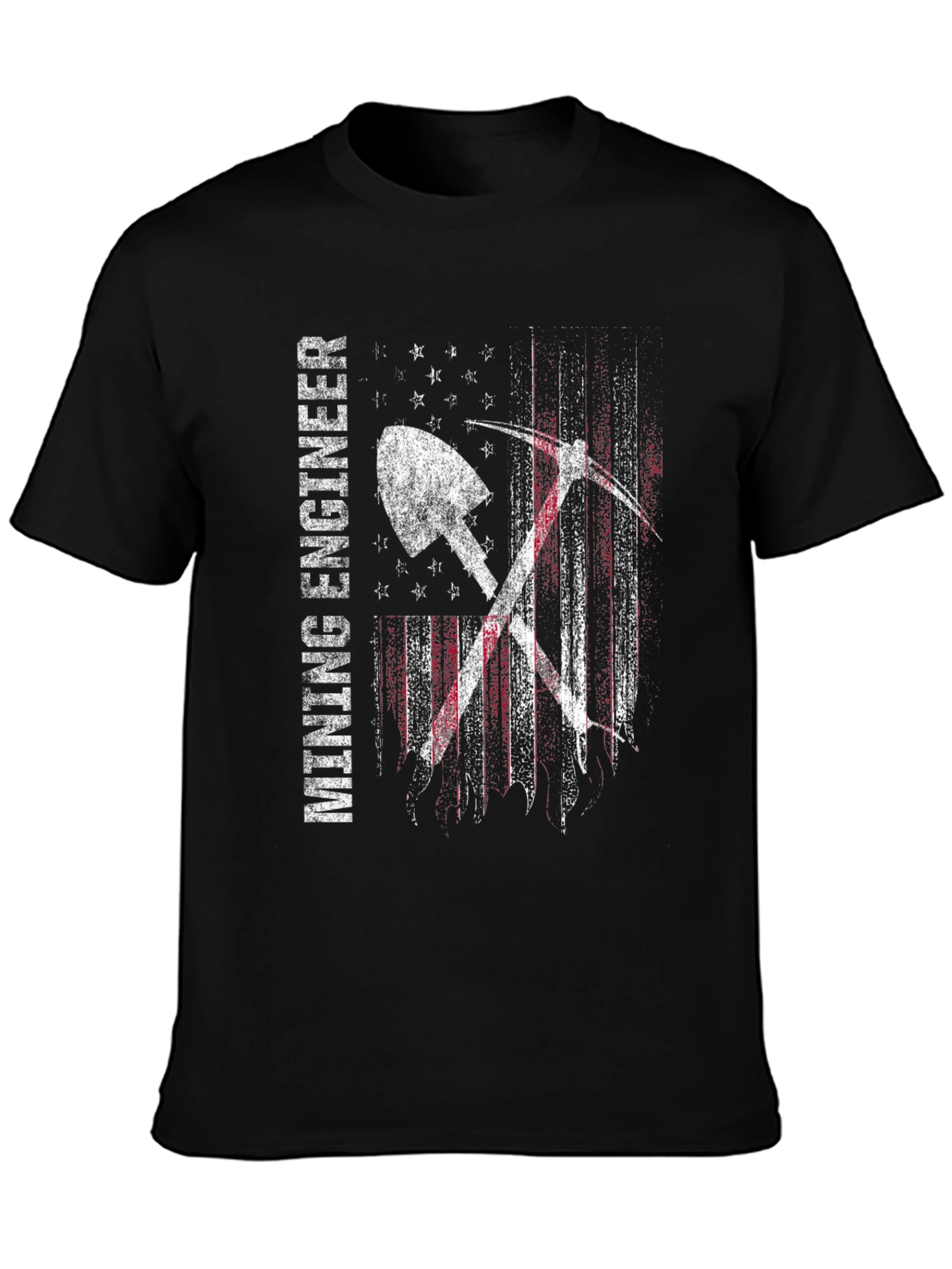 Mining Engineer American Flag T-Shirt
