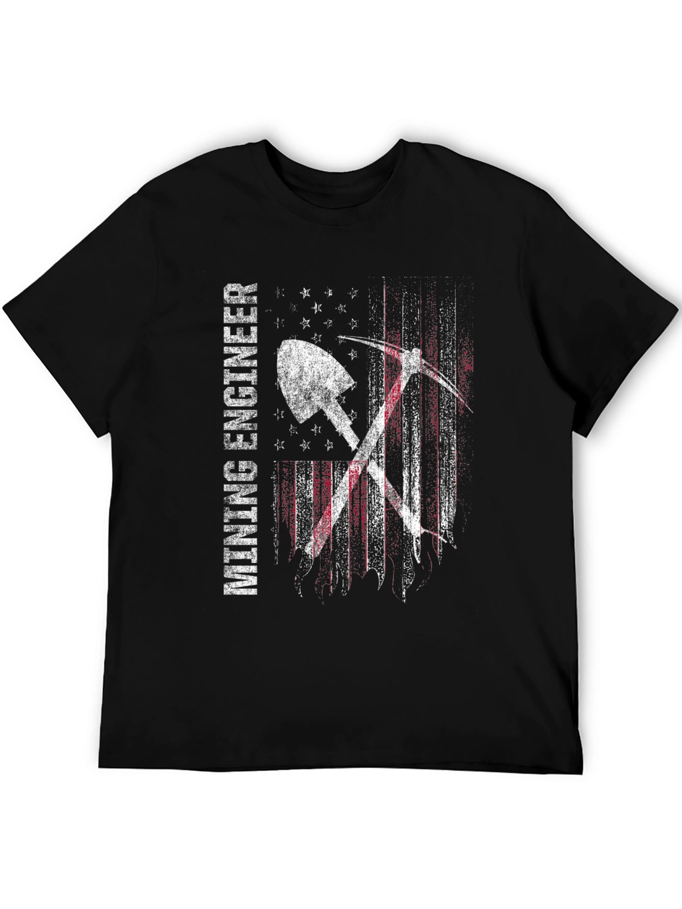 Mining Engineer American Flag T-Shirt