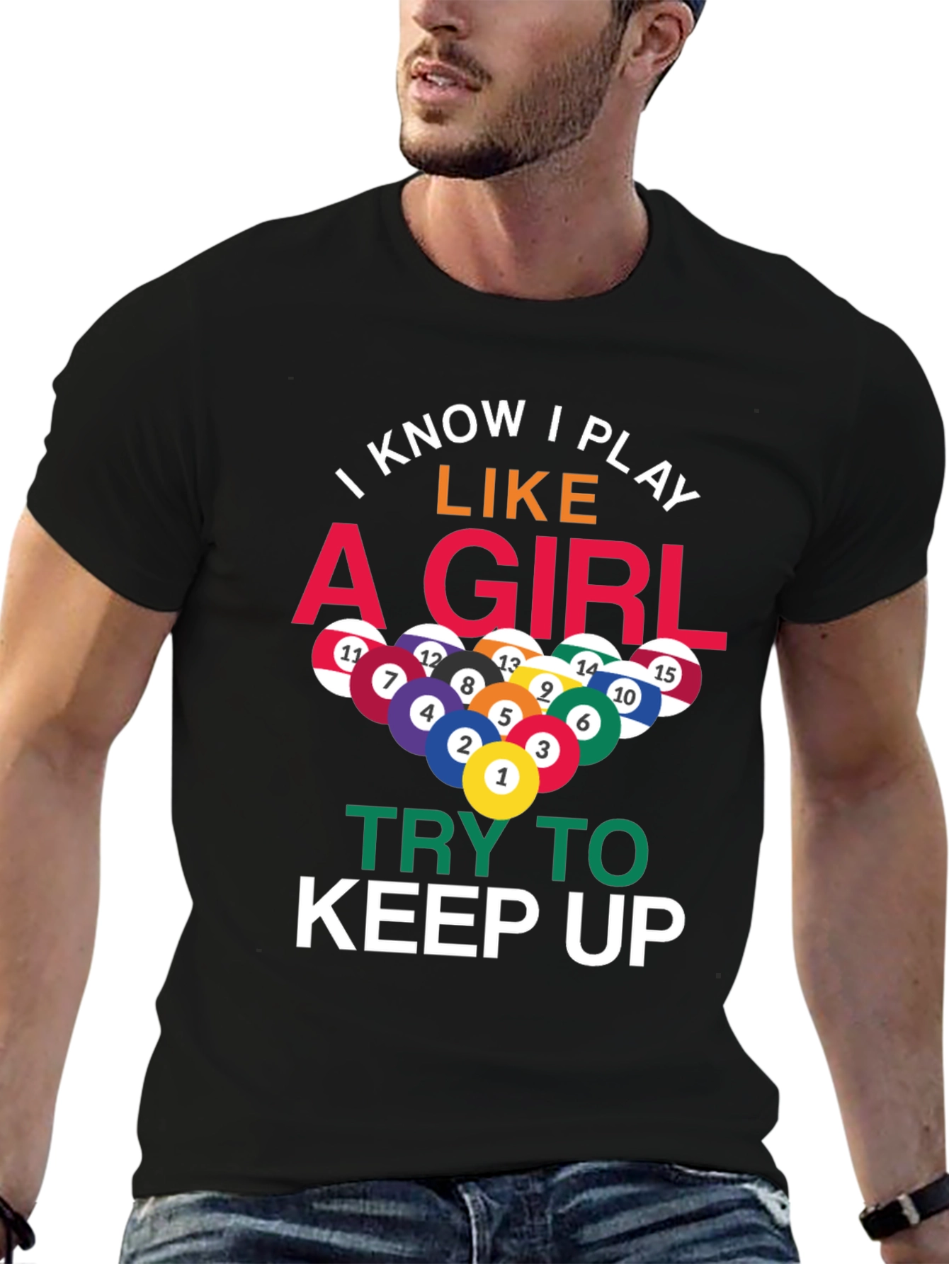 I Play Like A Girl Billiards T-Shirt