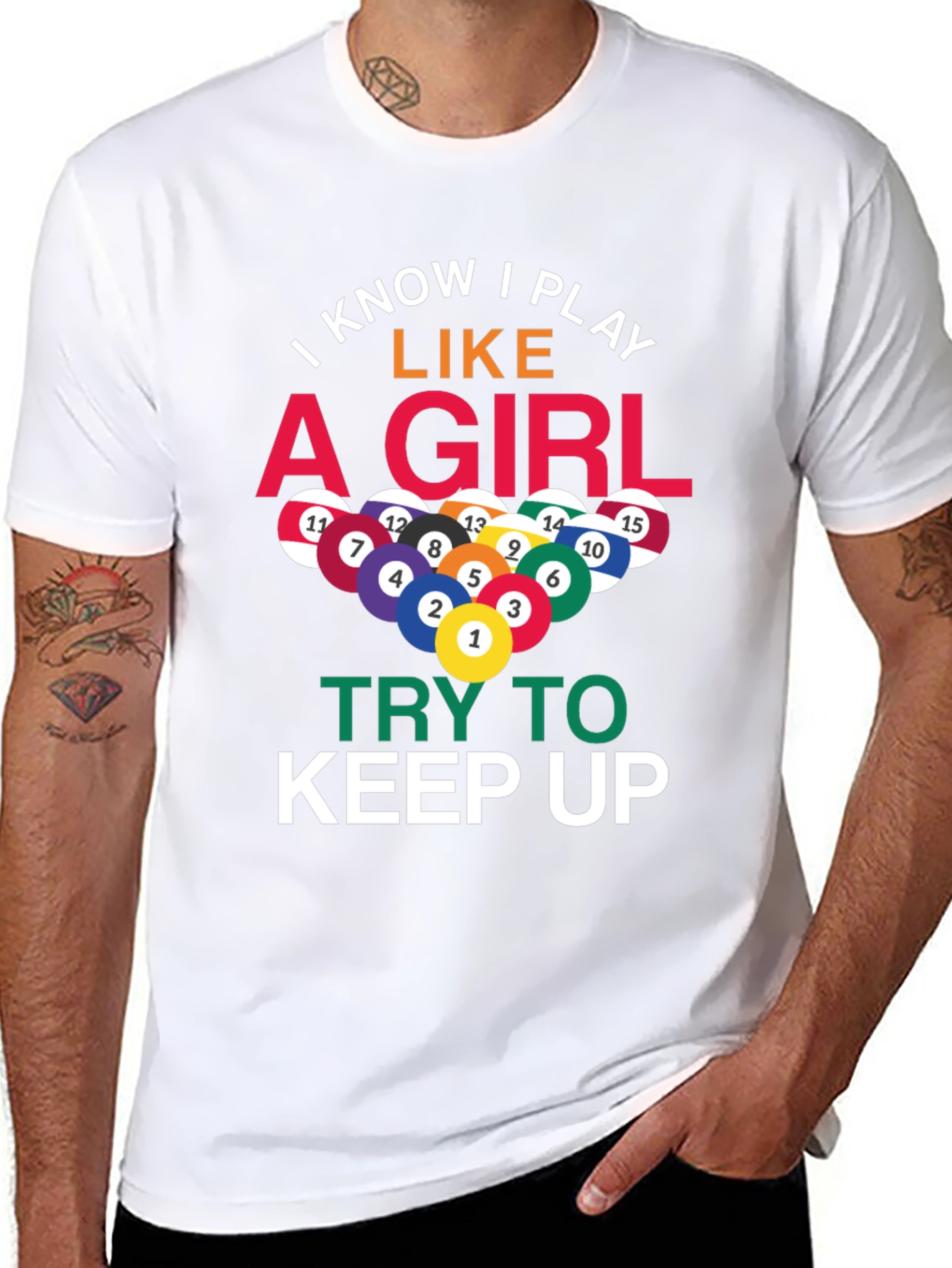 I Play Like A Girl Billiards T-Shirt