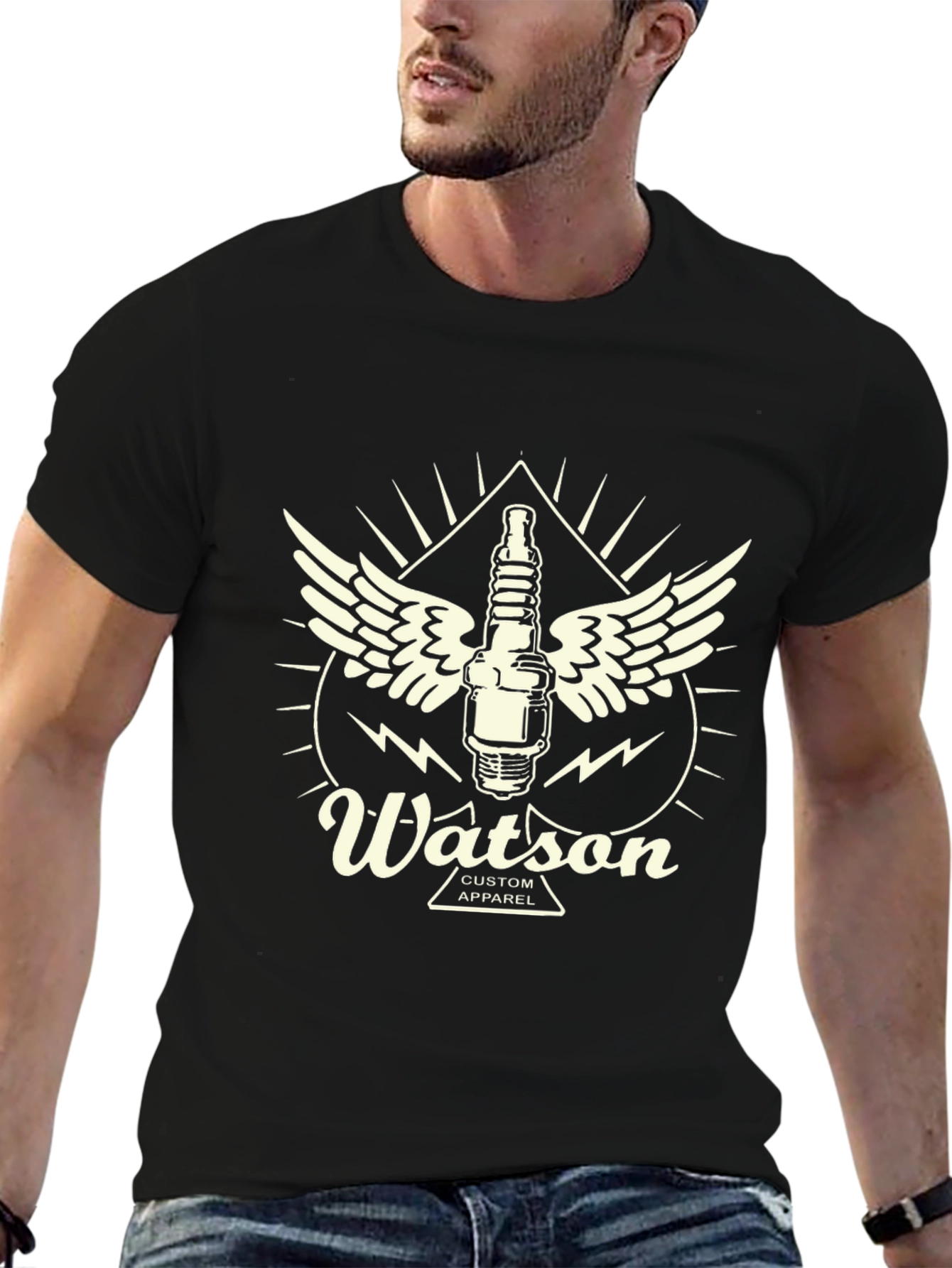 Watson Custom Apparel Black Graphic Tee