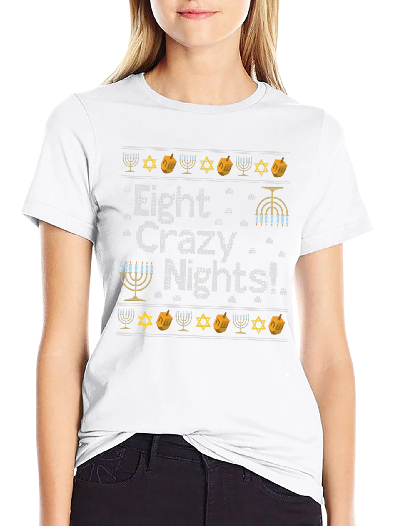 Eight Crazy Nights Hanukkah Graphic Tee