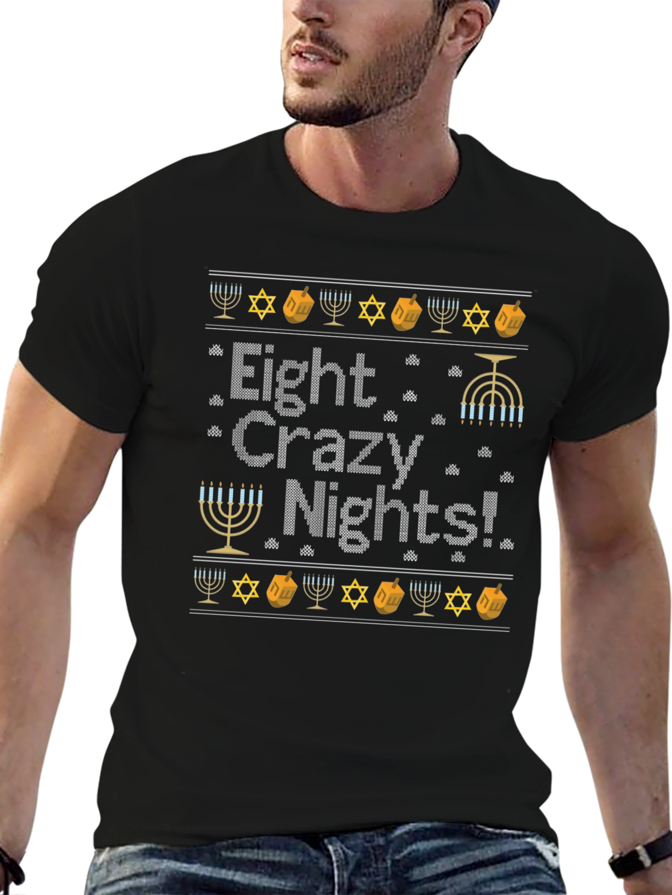 Eight Crazy Nights Hanukkah Graphic Tee