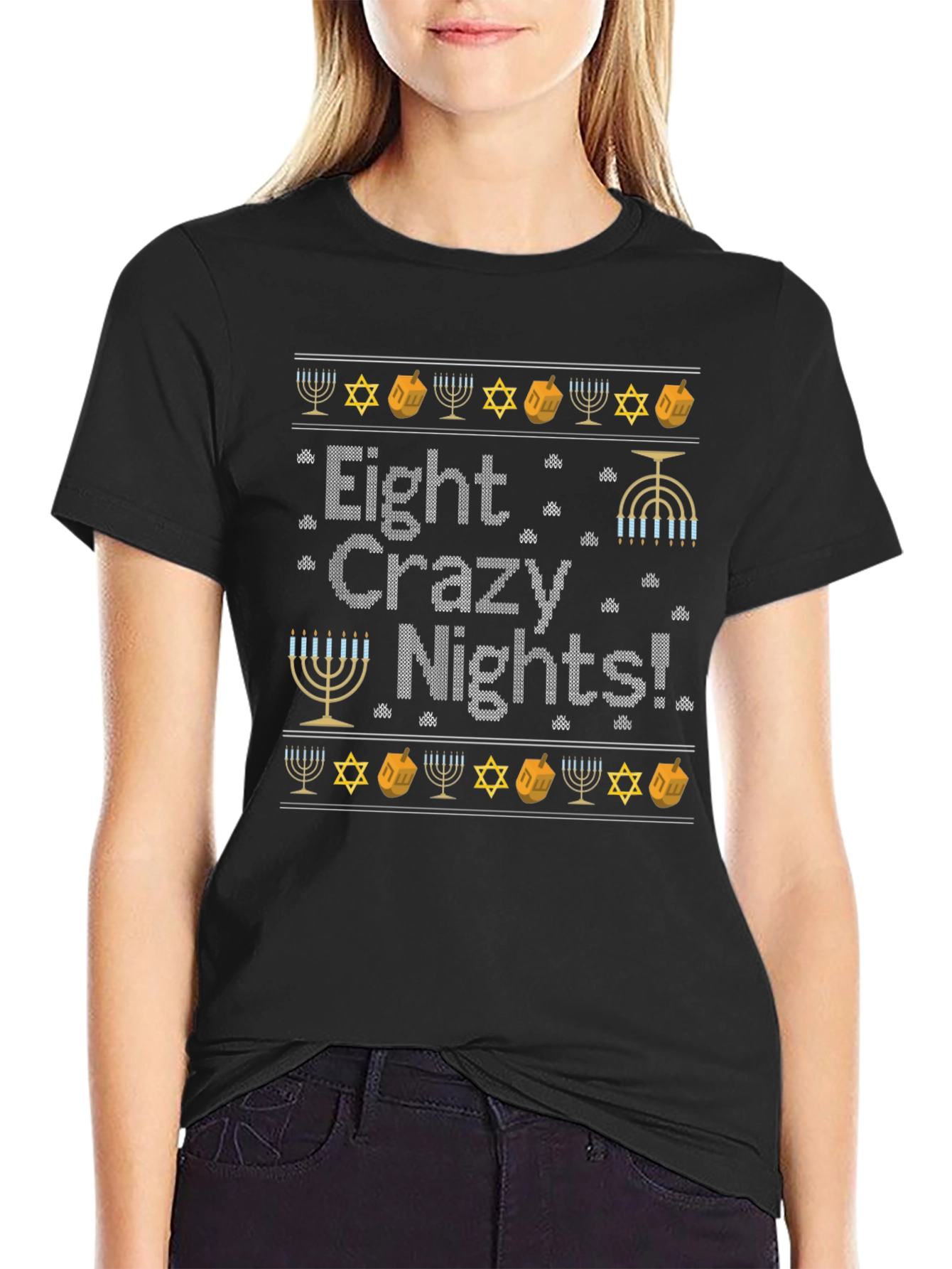 Eight Crazy Nights Hanukkah Graphic Tee