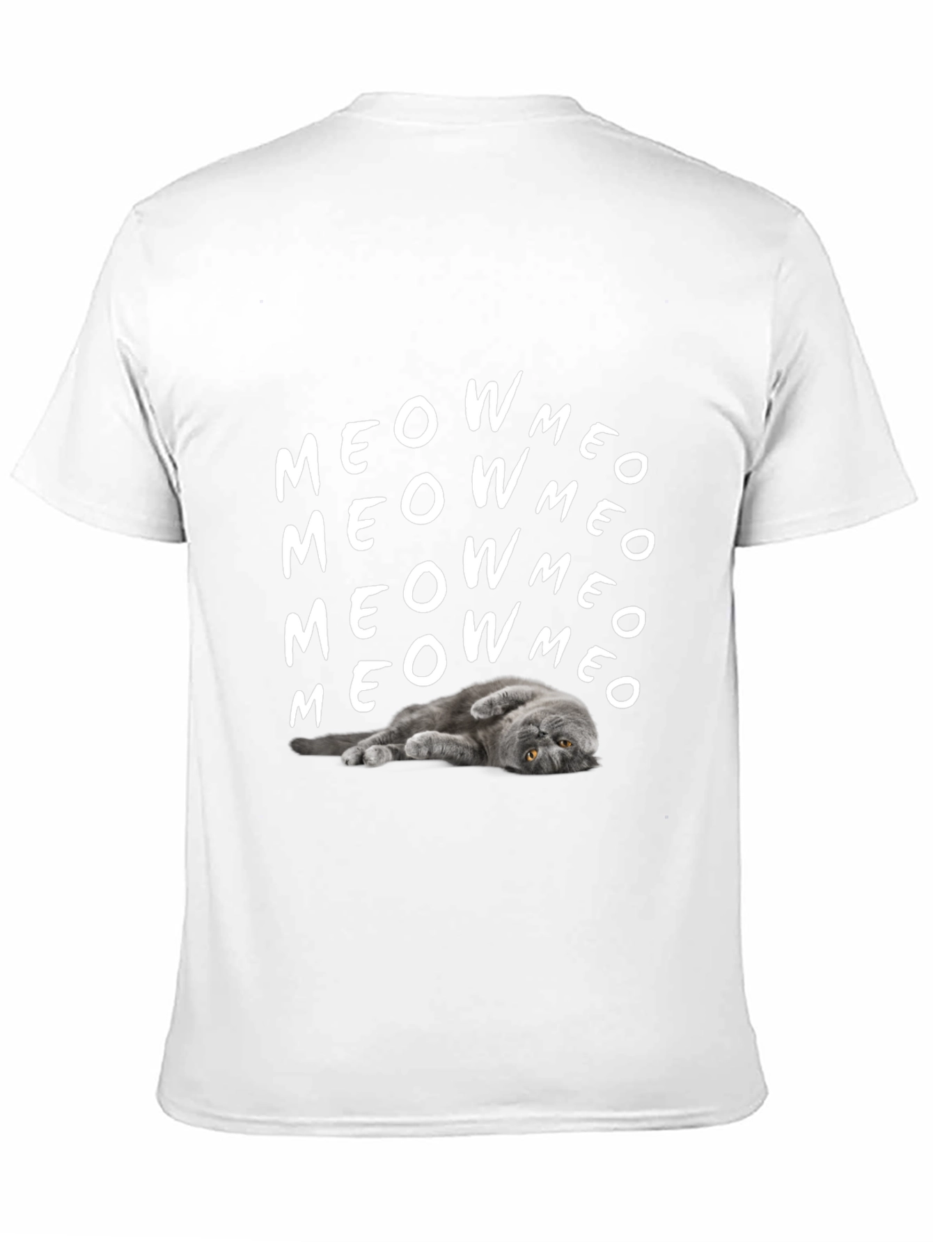 Meow Cat Graphic T-Shirt Soft Cotton Tee