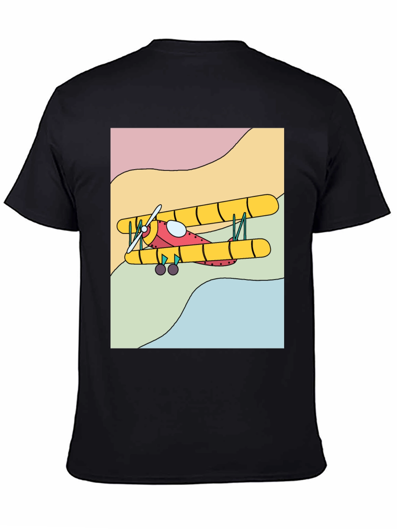 Retro Biplane Graphic Tee - Classic Style