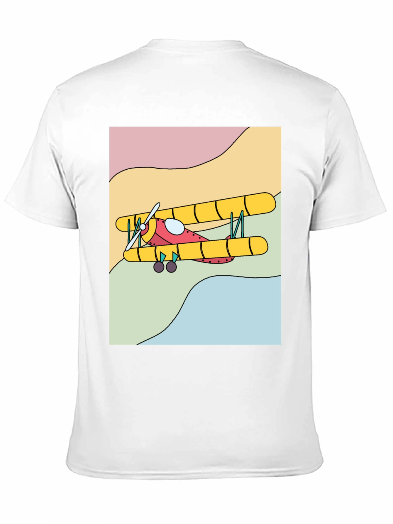 Retro Biplane Graphic Tee - Classic Style