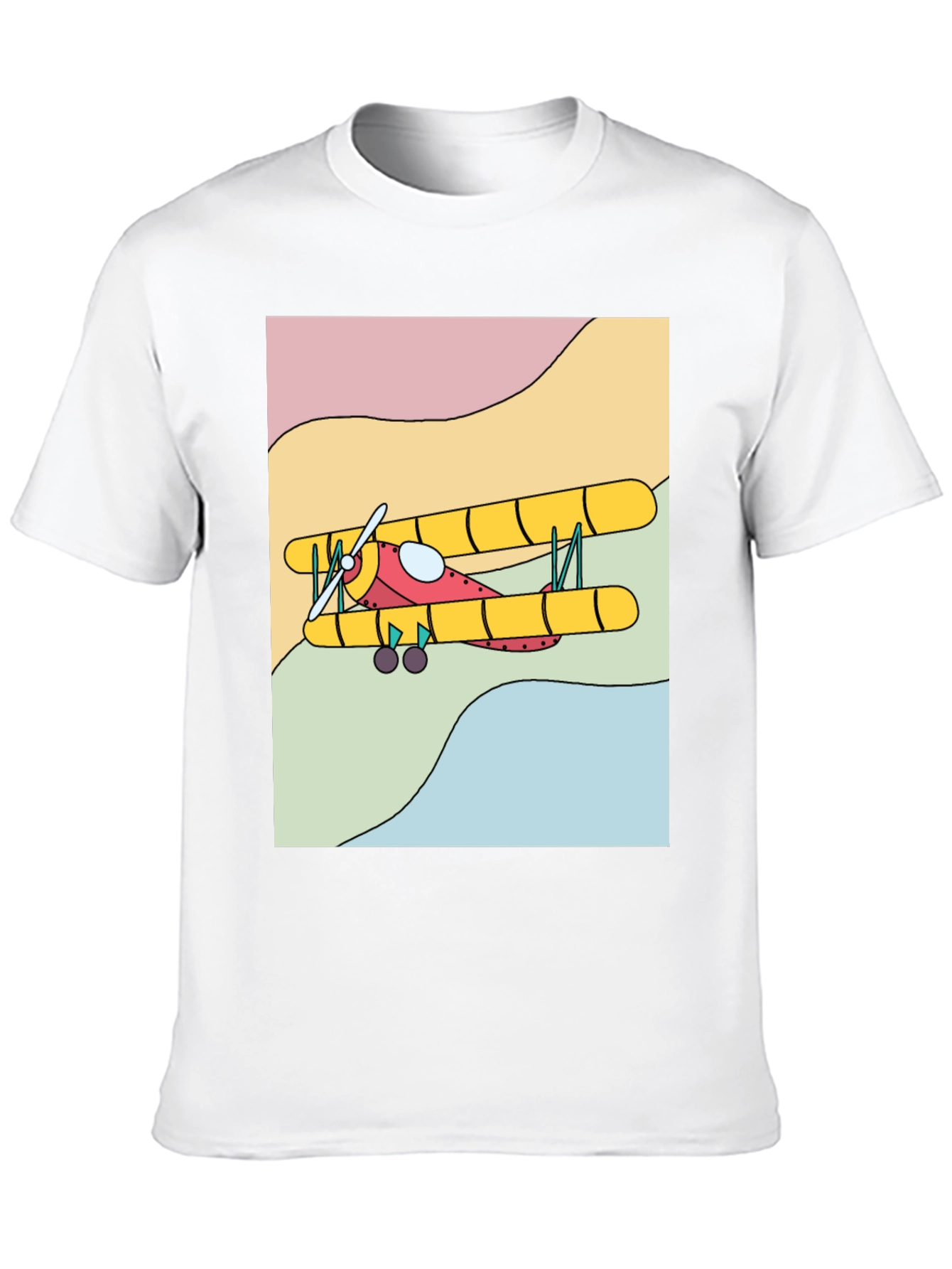 Retro Biplane Graphic Tee - Classic Style